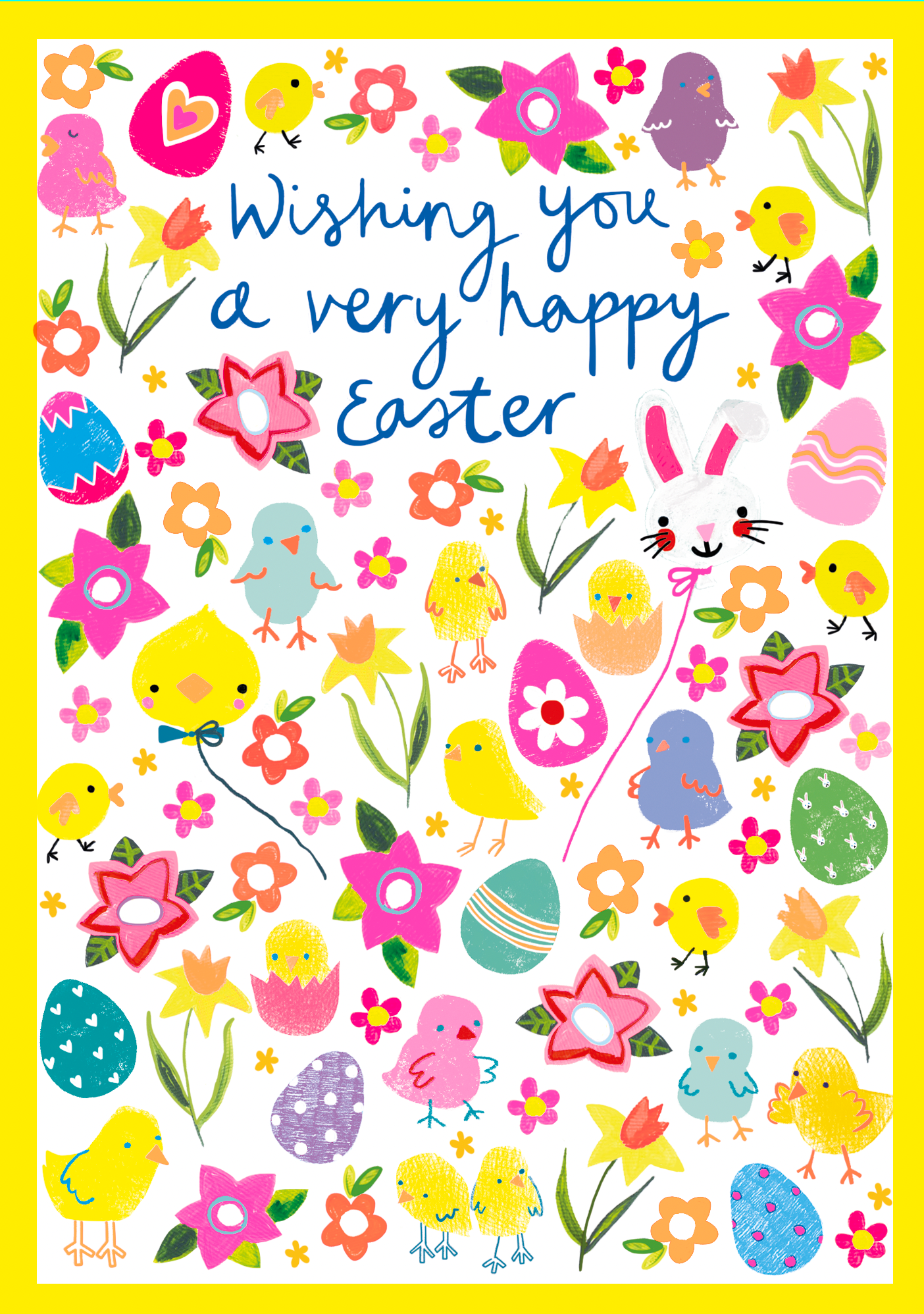 Paper Salad Chicks And Eggs Wishing You A Very Happy Easter Card By Penny Black