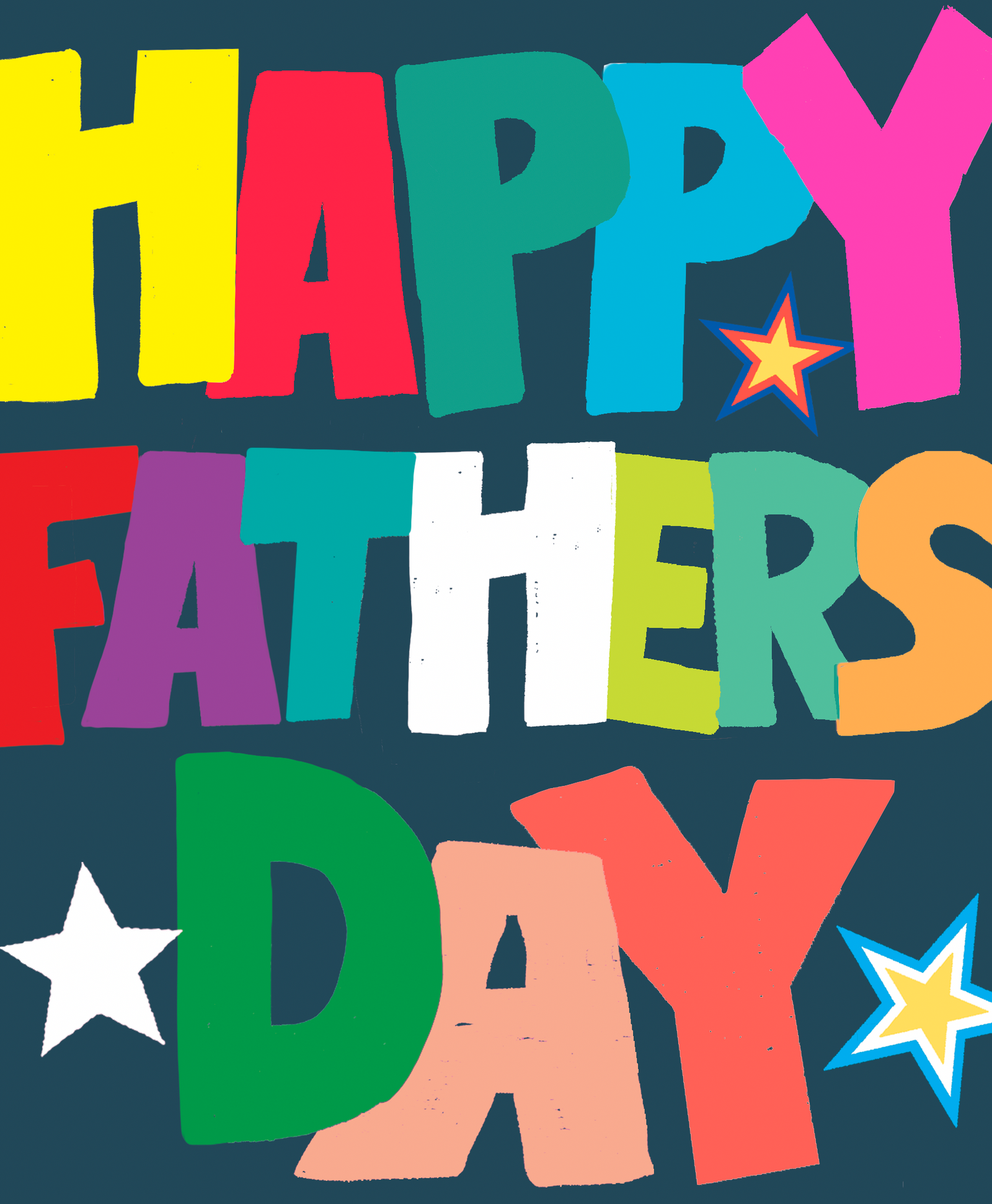 Bright & Bold Father's Day Stars Card By Penny Black