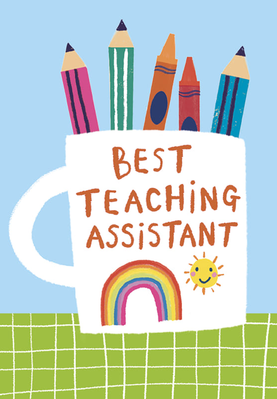 Sunshine Mug Best Teaching Assistant Thank You Card By Penny Black