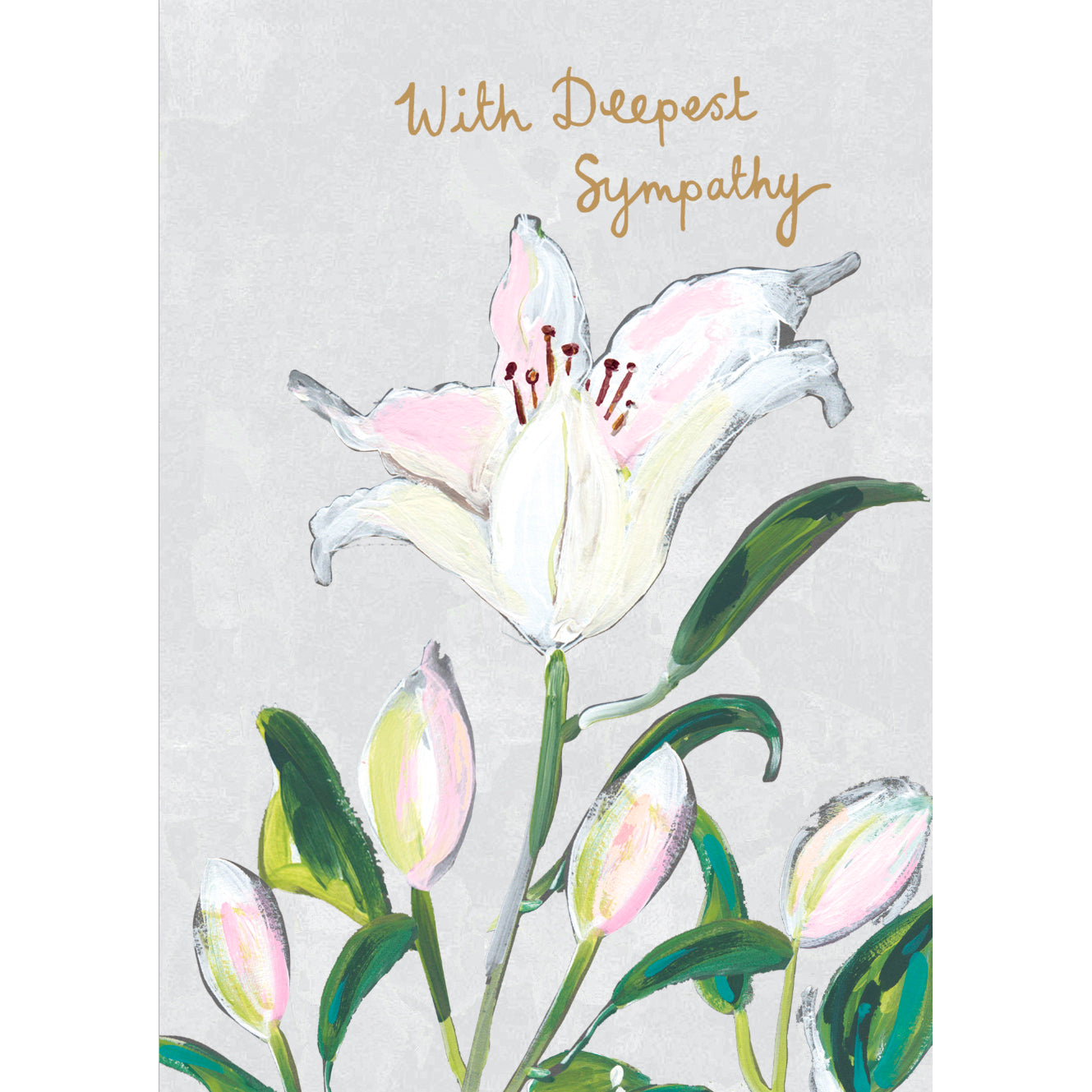Painted Lily Deepest Sympathy Card from Penny Black
