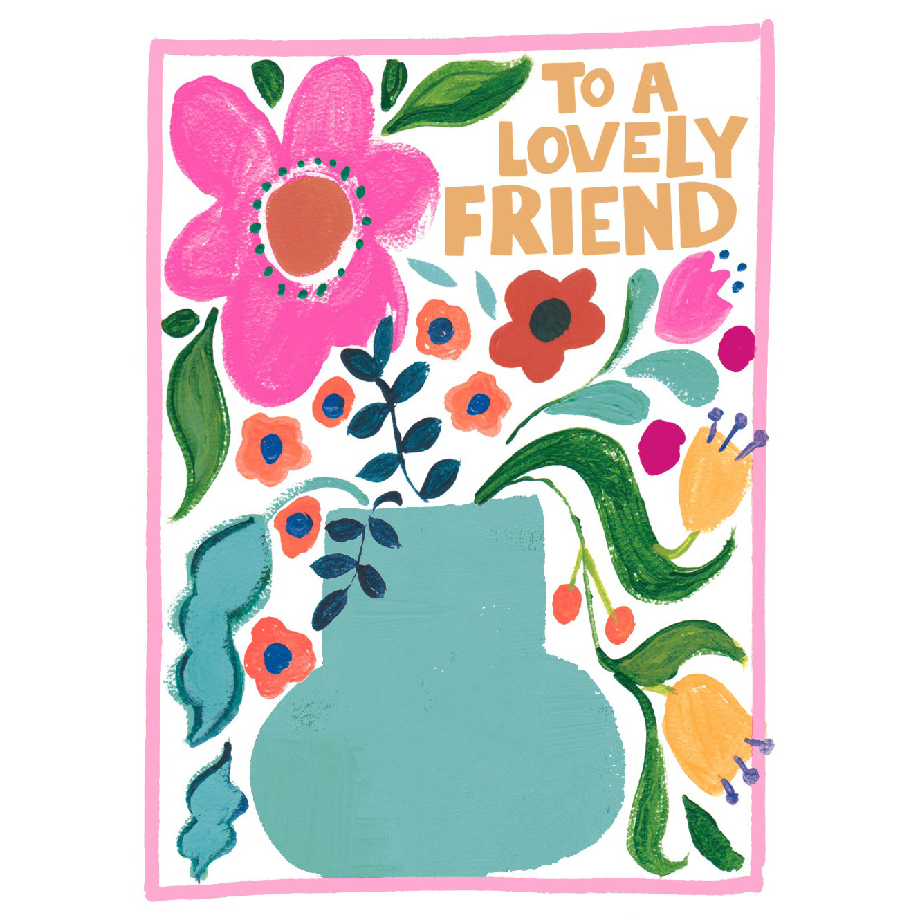 Punchy Florals Lovely Friend Card from Penny Black