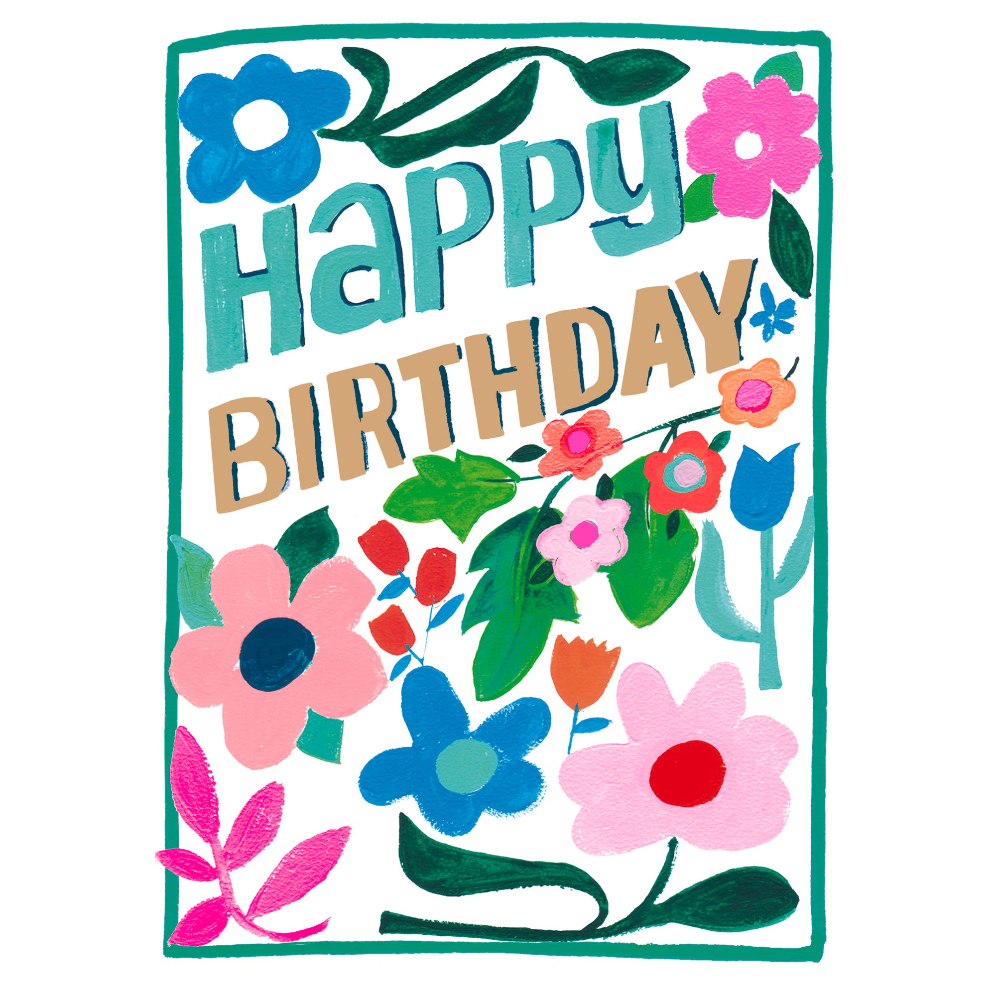 Punchy Florals Birthday Card from Penny Black
