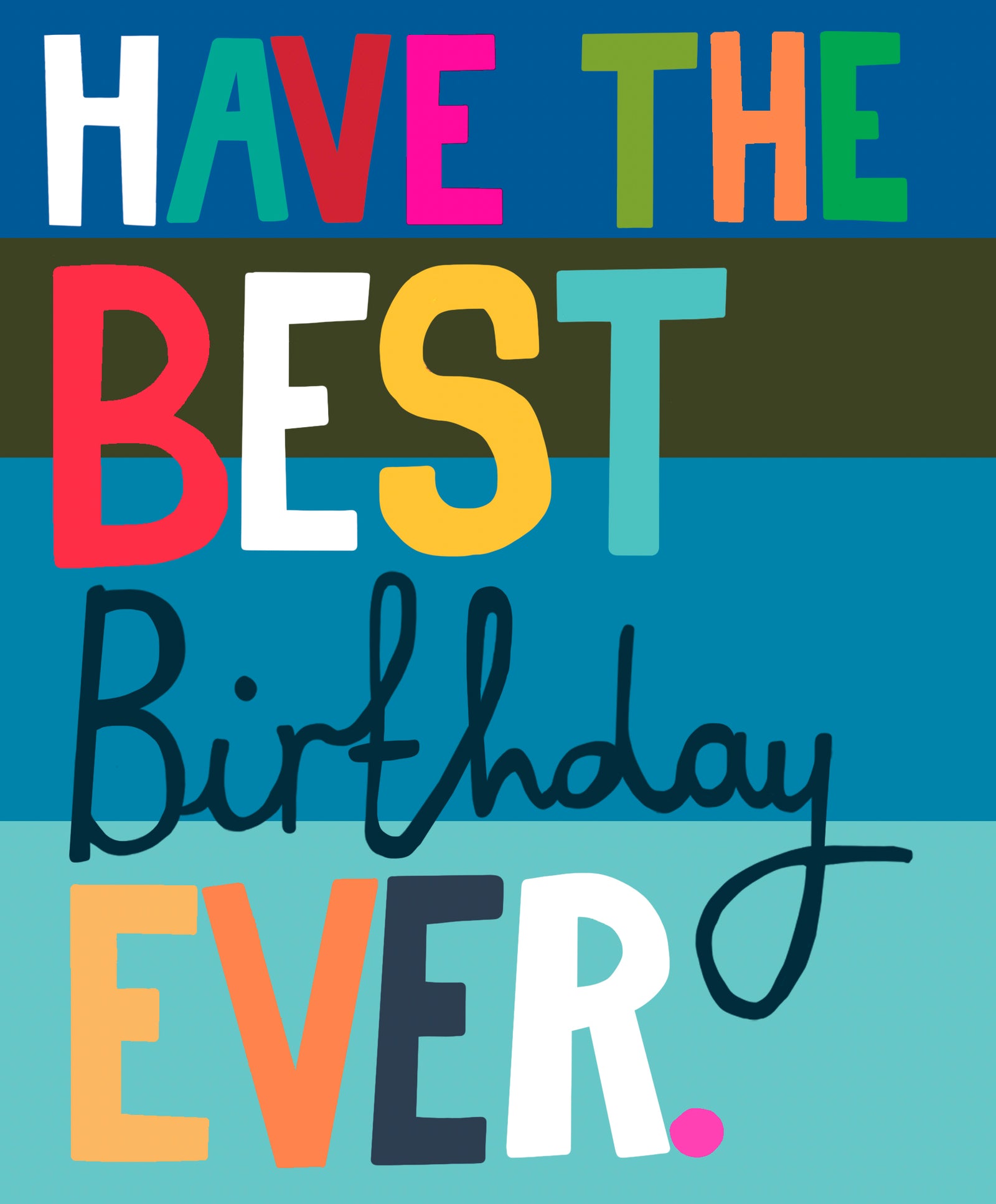 Best Birthday Ever Typographic Birthday Card at Penny Black