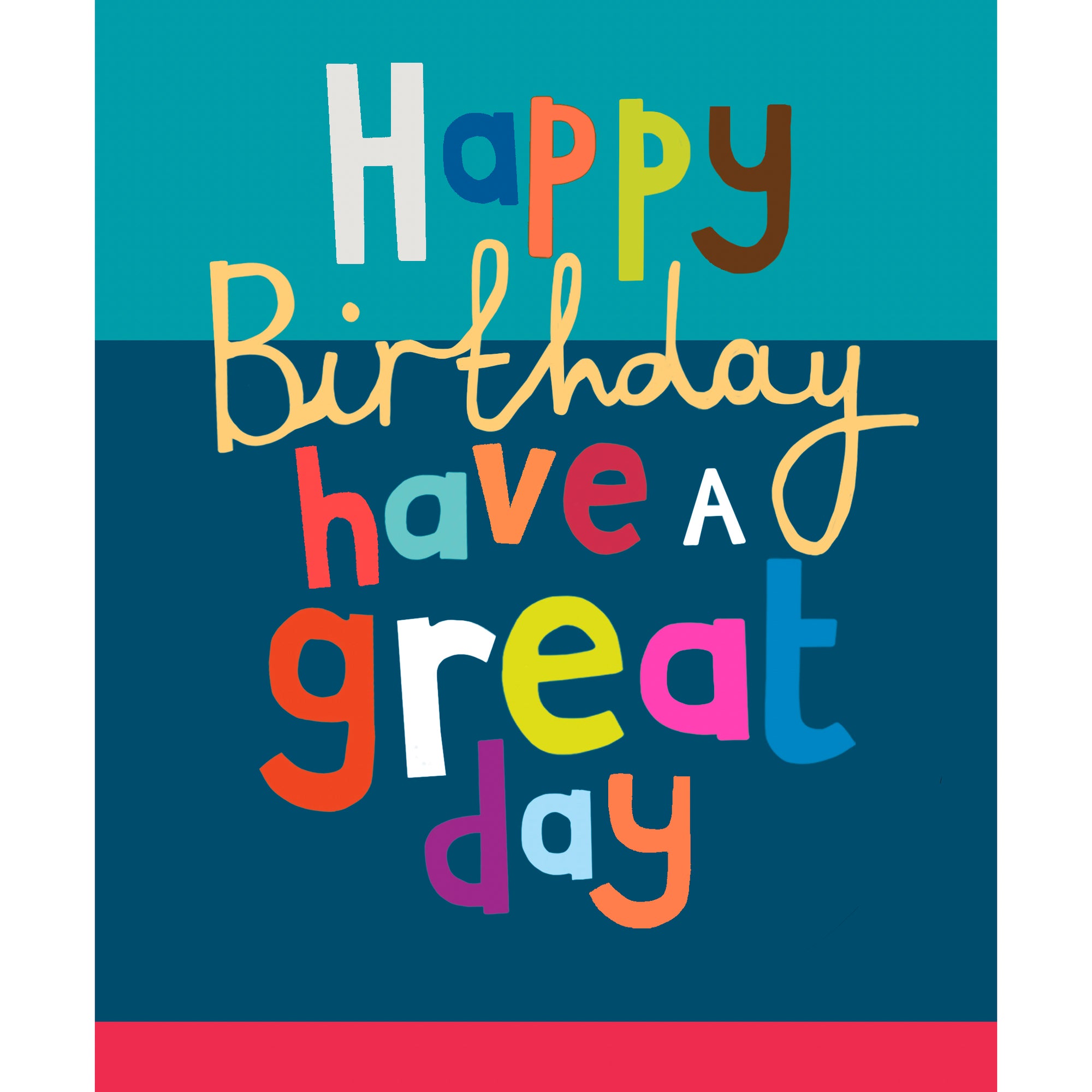 Great Day Block Backdrop Birthday Card from Penny Black