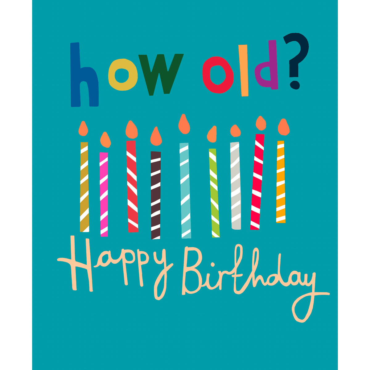 How Old? Candles Birthday Card from Penny Black