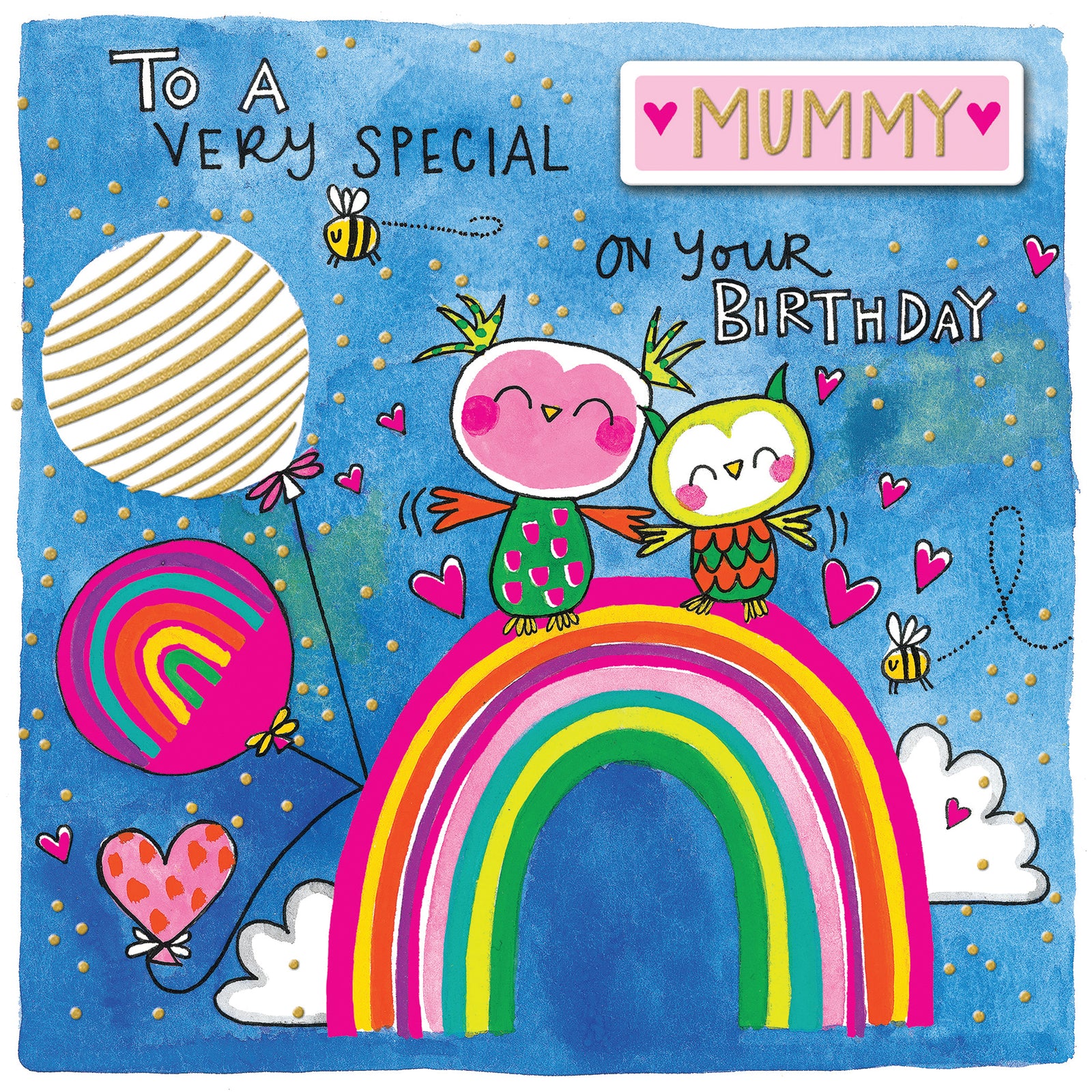 Colourful Little Owls For A Special Mummy Birthday Card at Penny Black