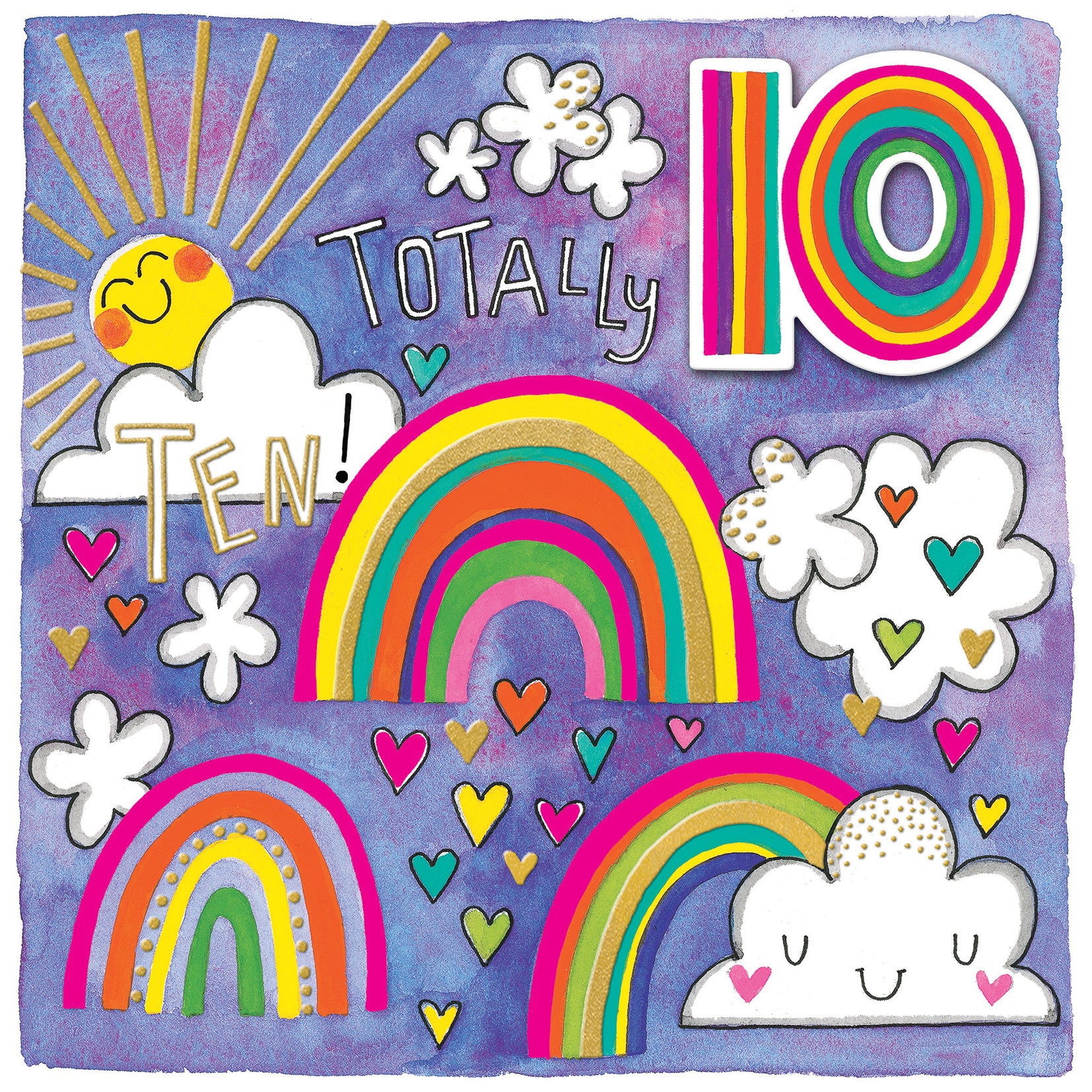 Totally 10 Rainbows Embellished Birthday Card from Penny Black