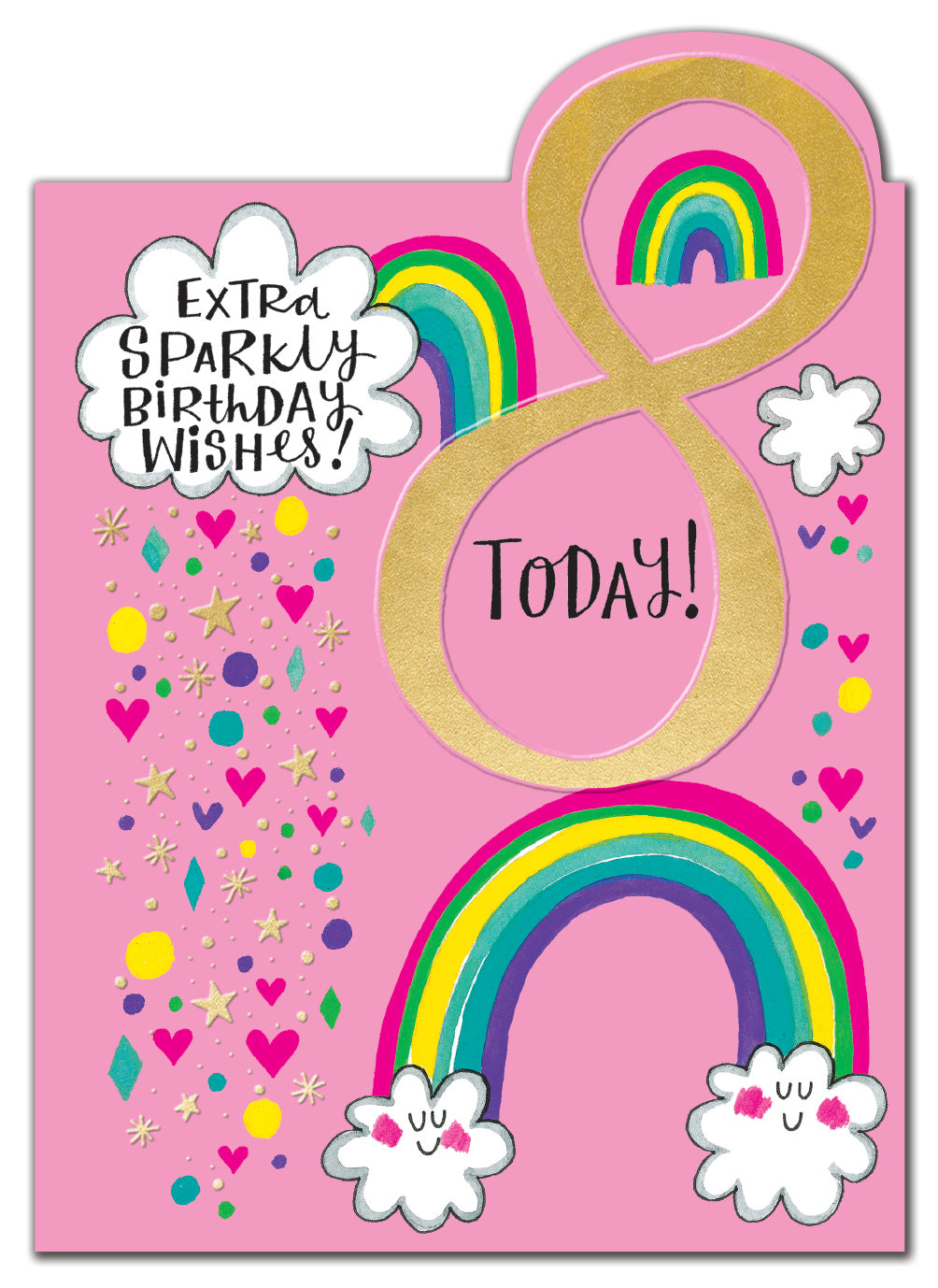 Gold 8 Today Extra Sparkly Birthday Wishes Card from Penny Black