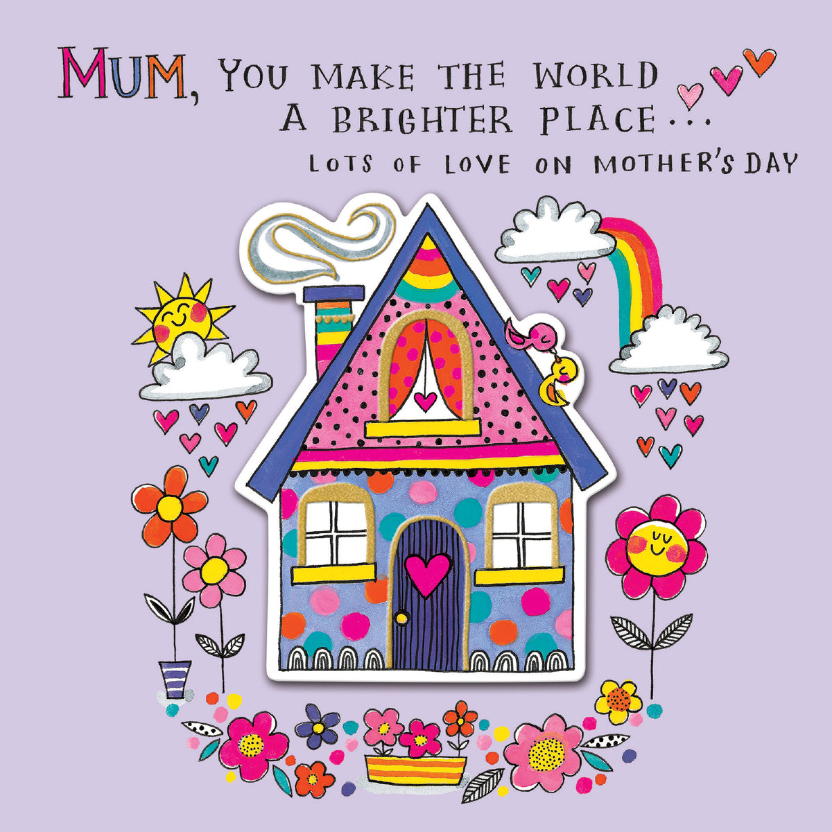 Mum World Brighter Place Mother&#39;s Day Card by penny black