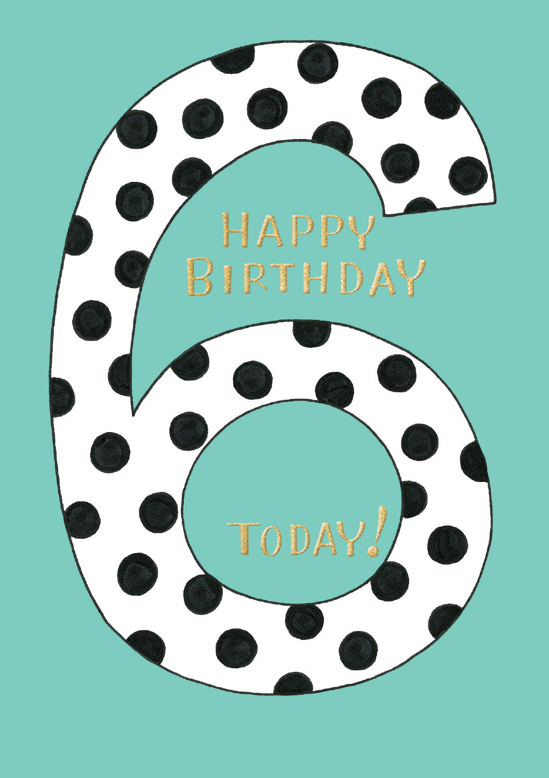 Age 6 Dalmatian Spots Birthday Card from Penny Black