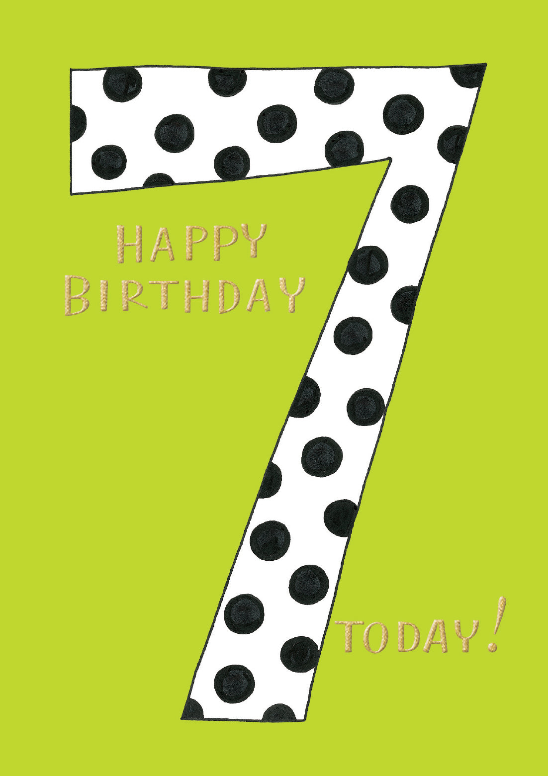 Age 7 Dalmatian Spots Birthday Card from Penny Black
