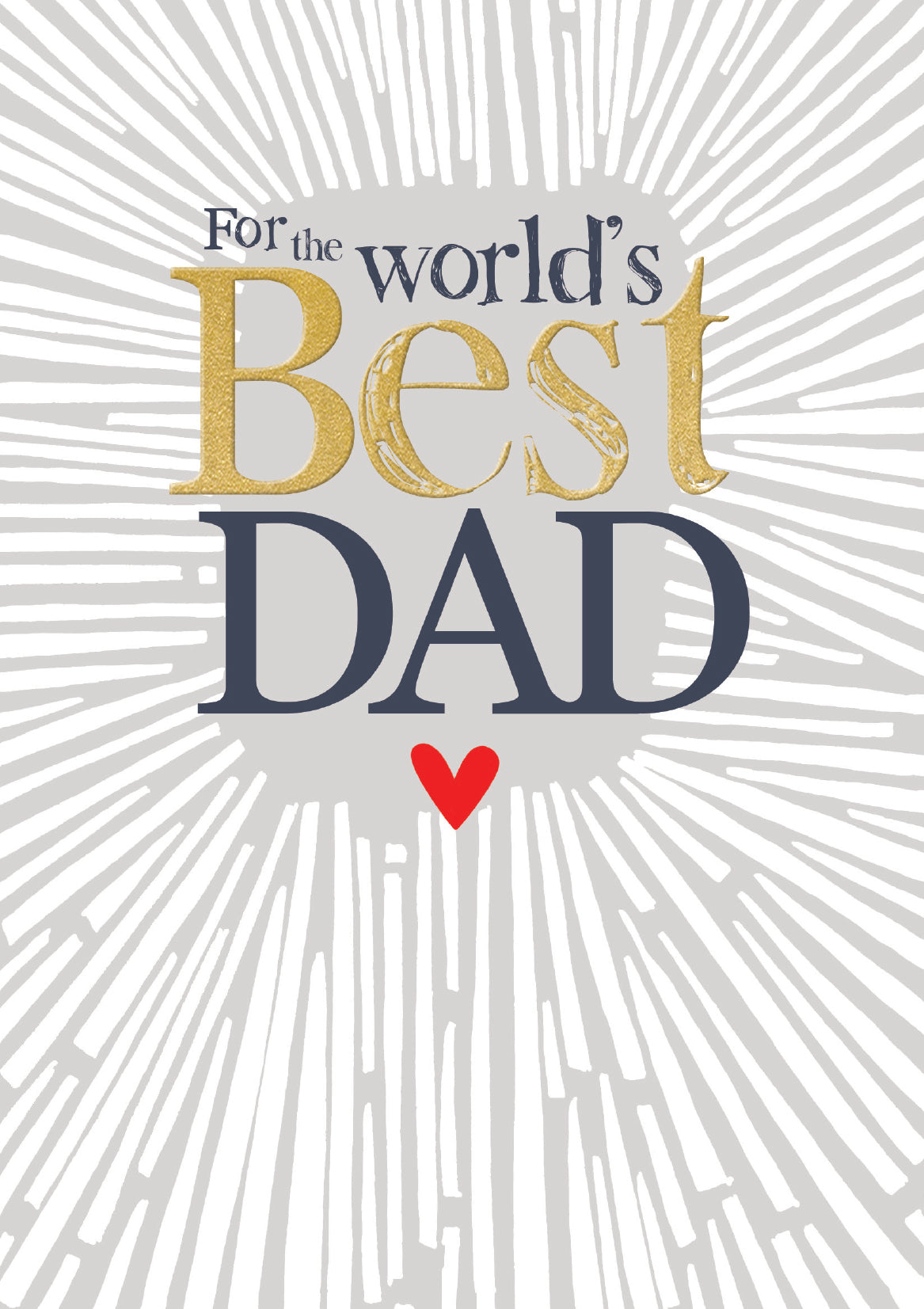 Little Red Heart World's Best Dad Father's Day Card By Penny Black