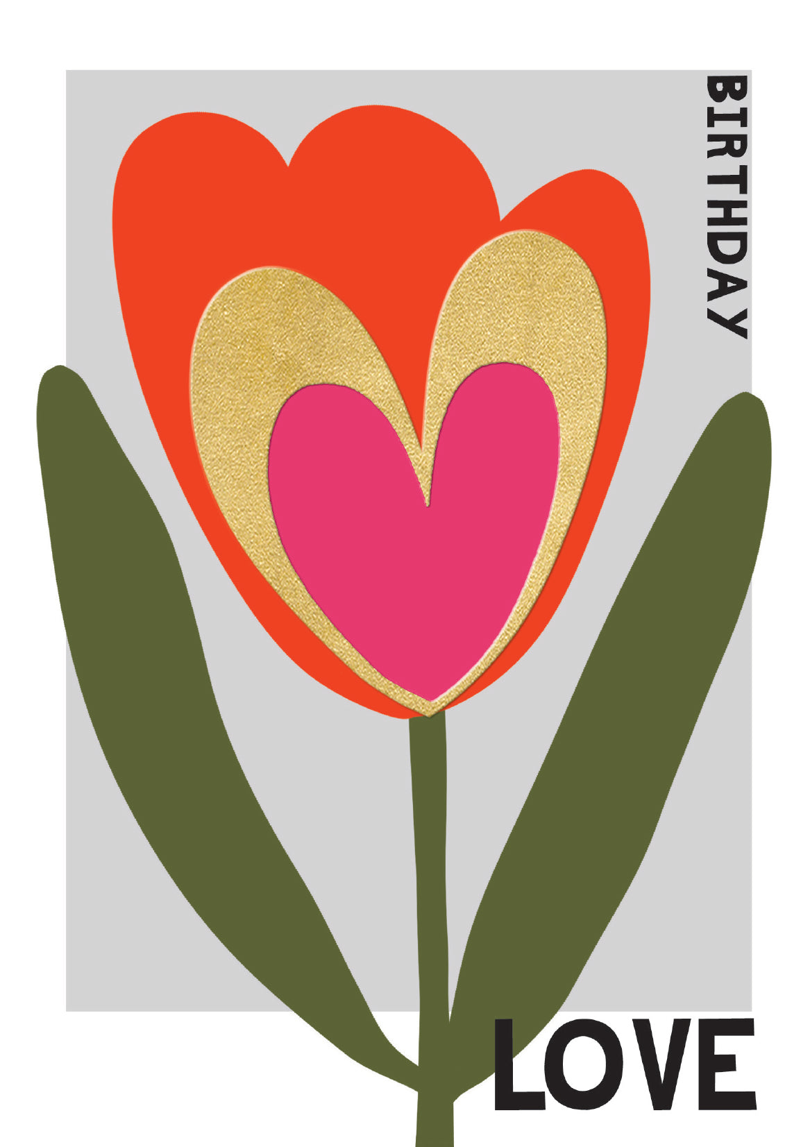 Love Heart Tulip Rachel Ellen Birthday Card from Penny Black