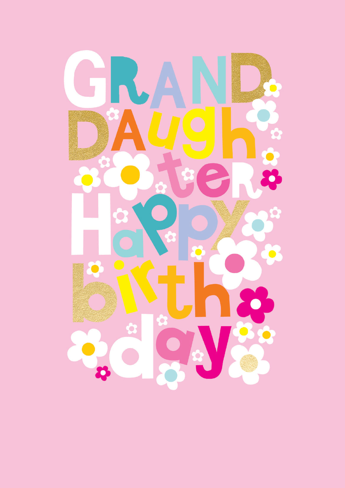 Retro Daisies Granddaughter Happy Birthday Card from Penny Black