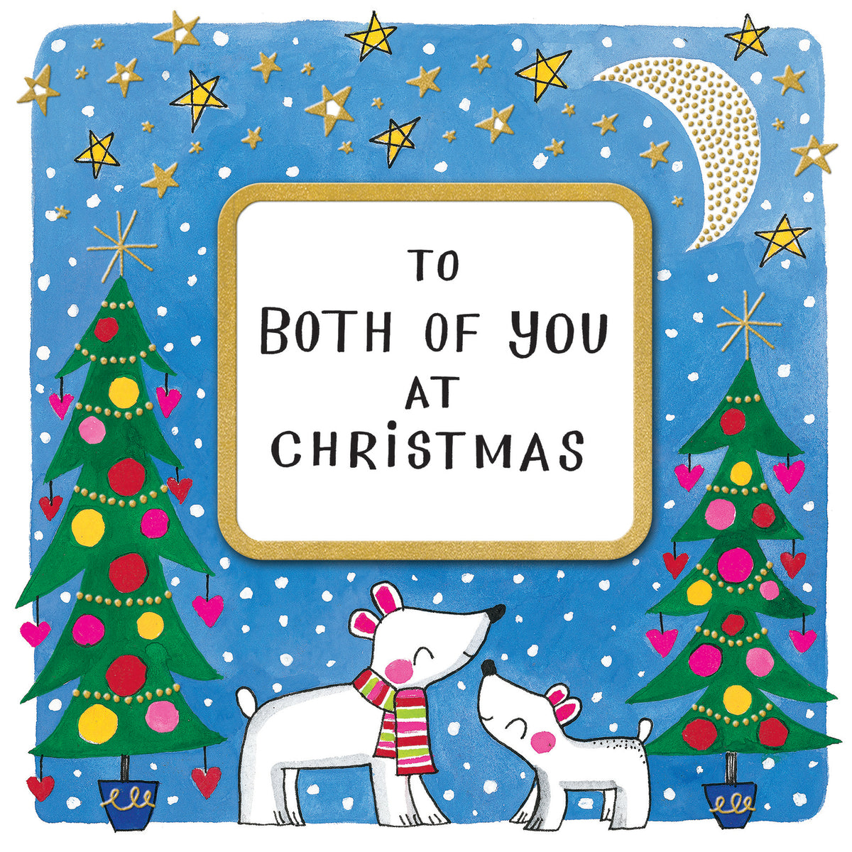 Both Of You Polar Bears & Trees Christmas Card By Penny Black