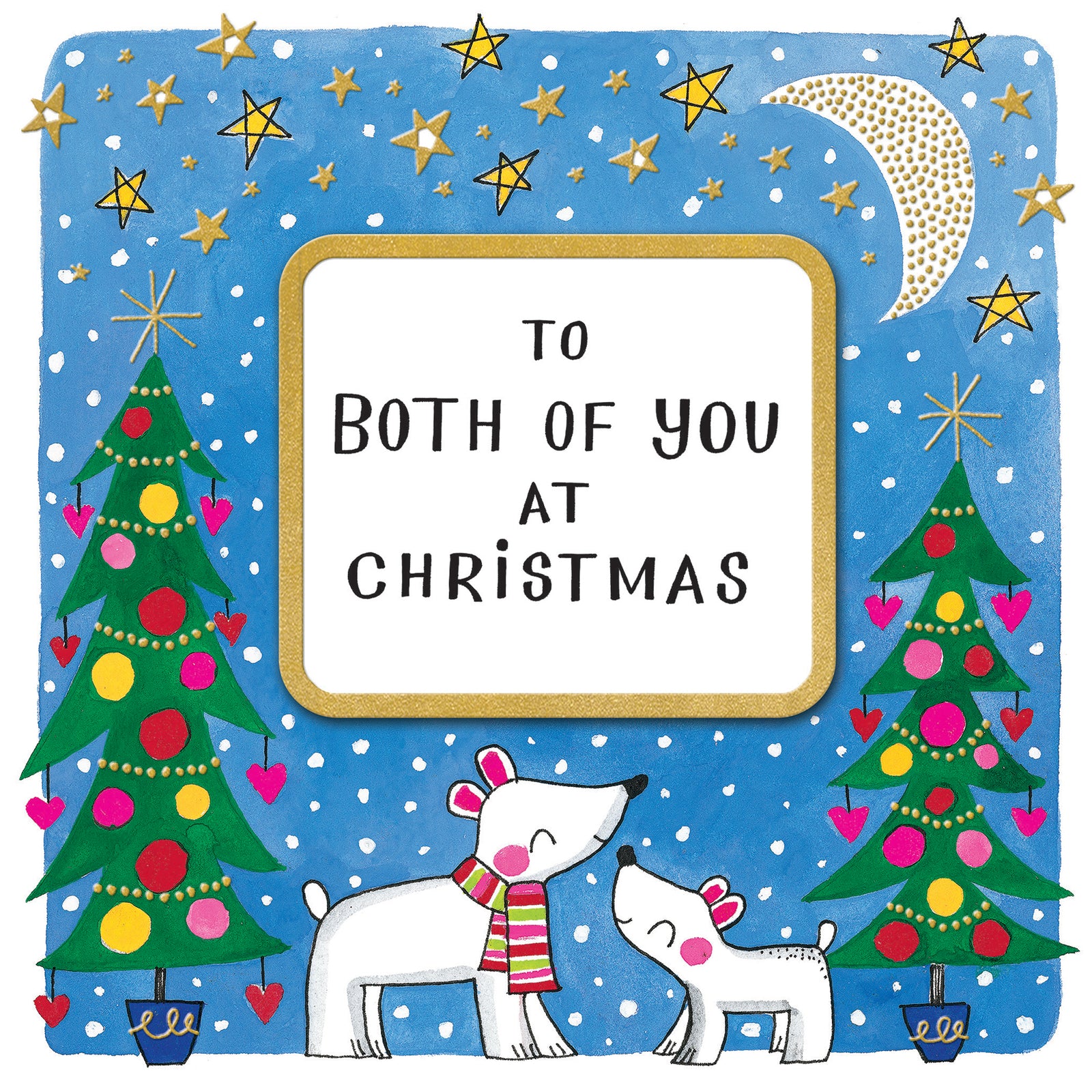 Both Of You Polar Bears & Trees Christmas Card By Penny Black