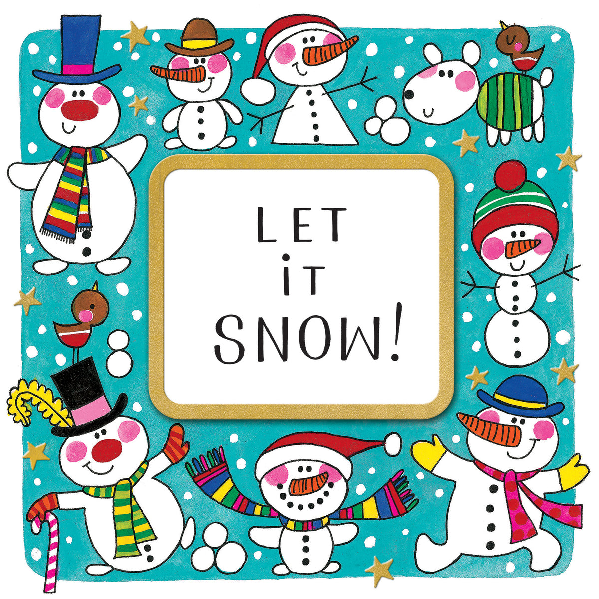 Let It Snow! Fun Snowmen Christmas Card By Penny Black