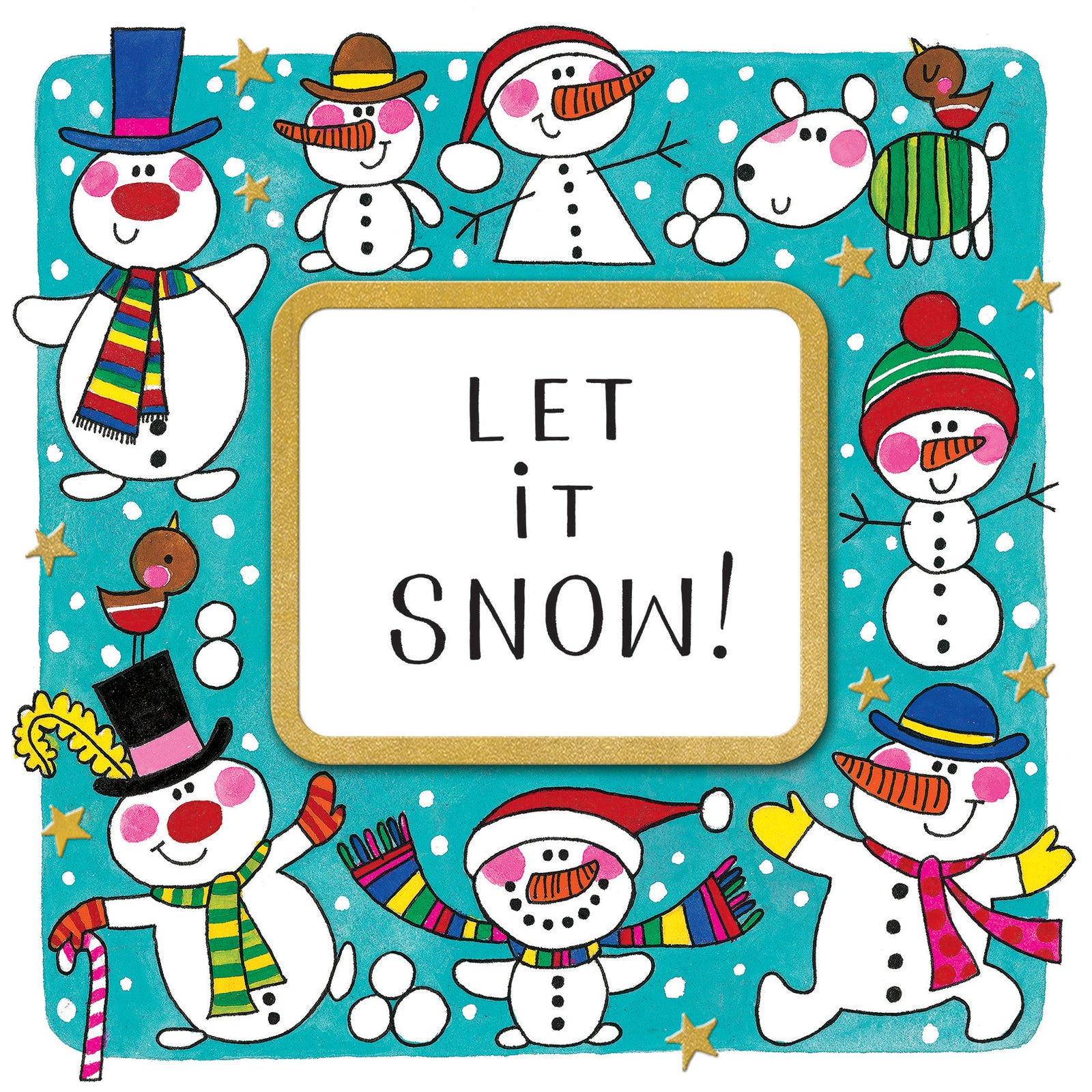 Let It Snow! Fun Snowmen Christmas Card By Penny Black