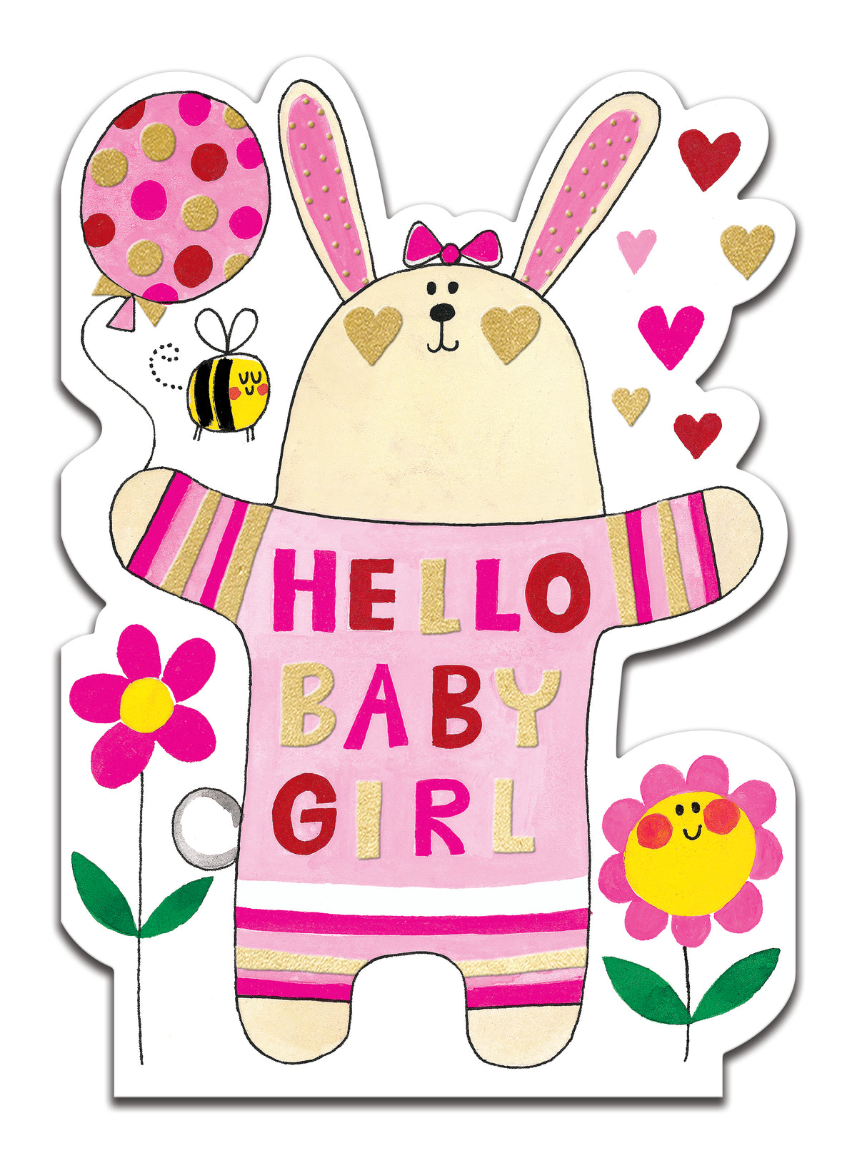 Cookie Cutters Hello Baby Girl Bunny Card from Penny Black