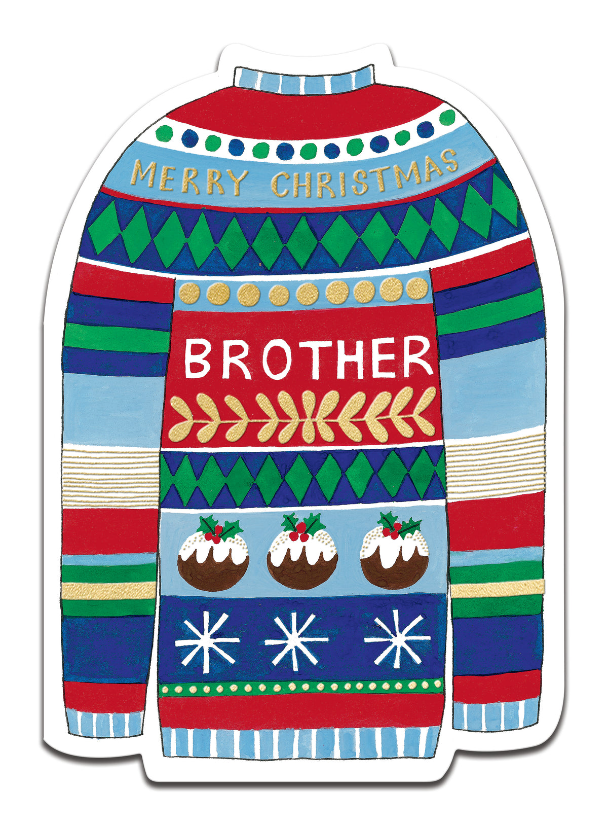 Brother Puddings Jumper Christmas Card By Penny Black