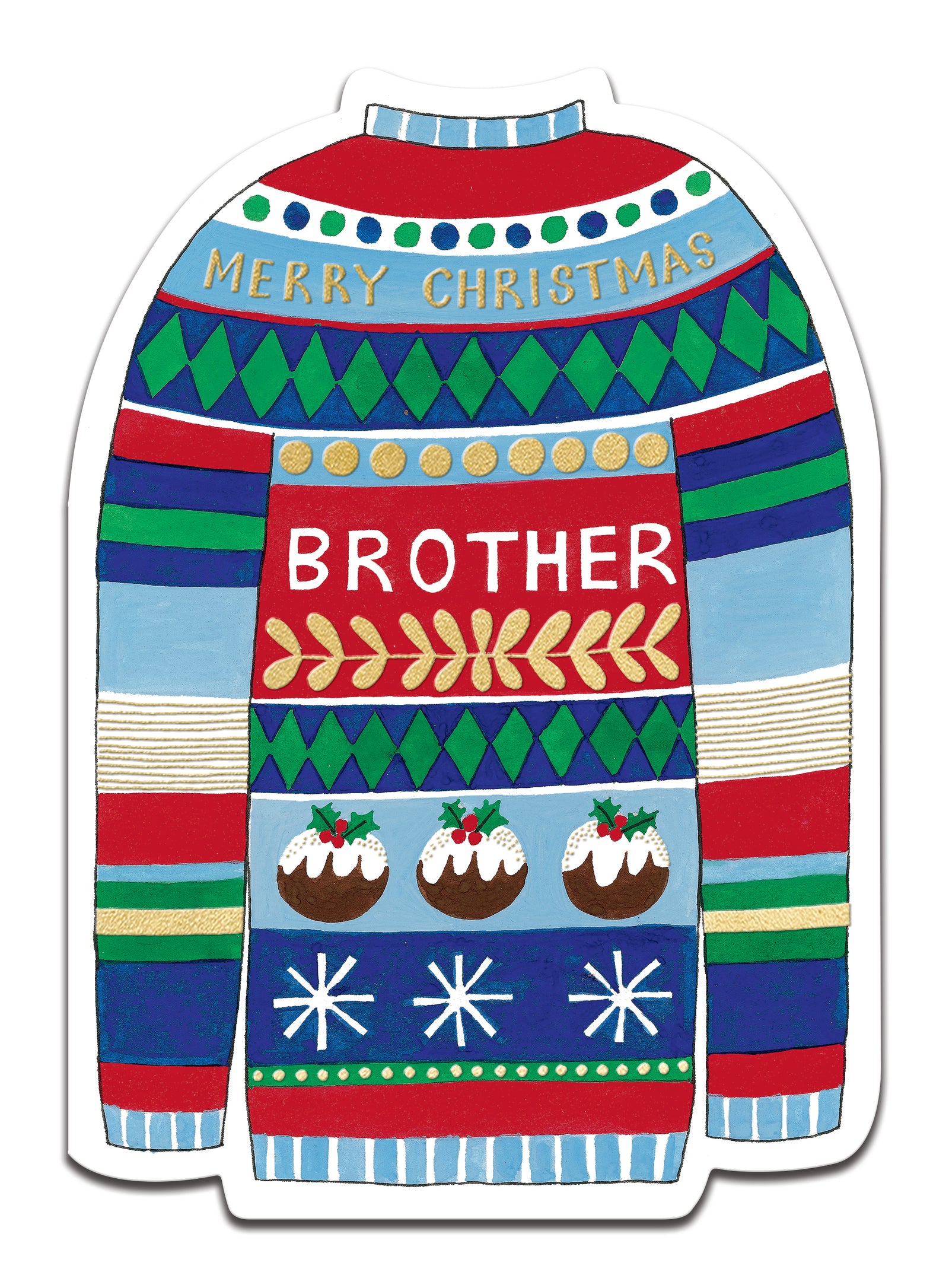 Brother Puddings Jumper Christmas Card By Penny Black