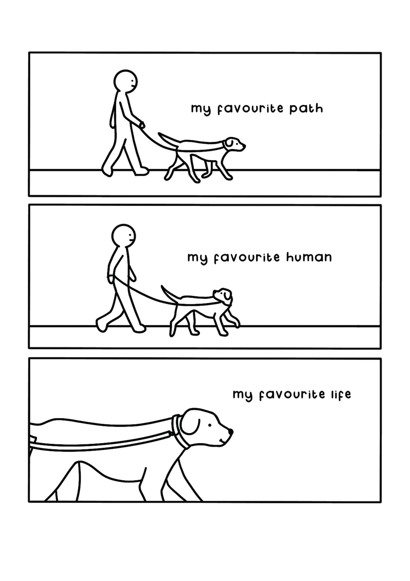 A Dog's Favourite Things Funny Card from Penny Black