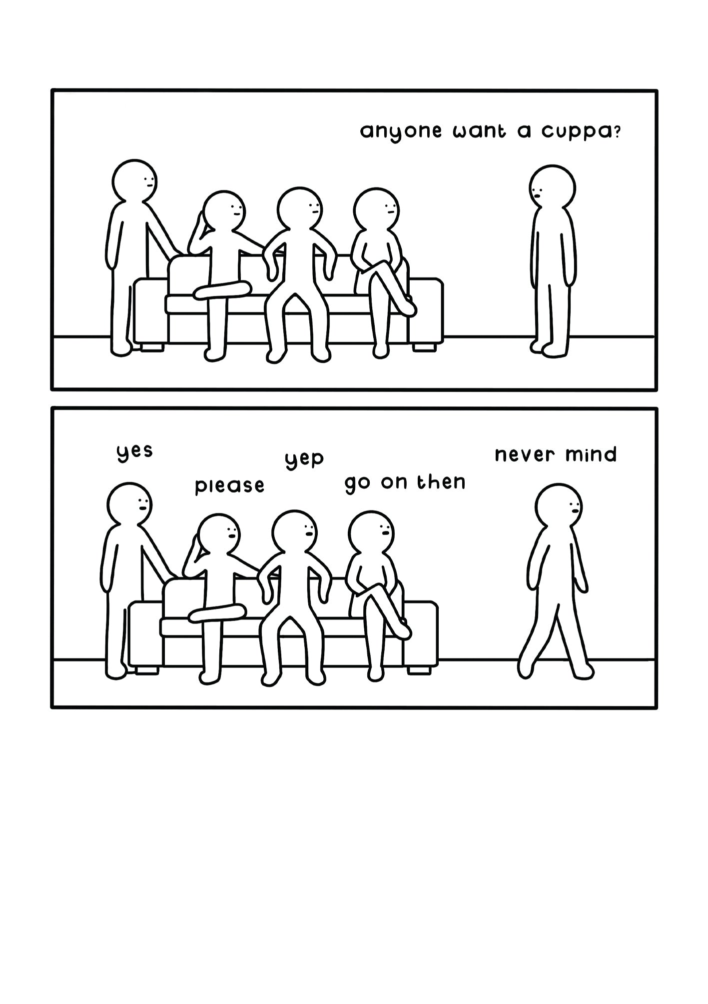 Anyone Want A Cuppa Funny Card from Penny Black