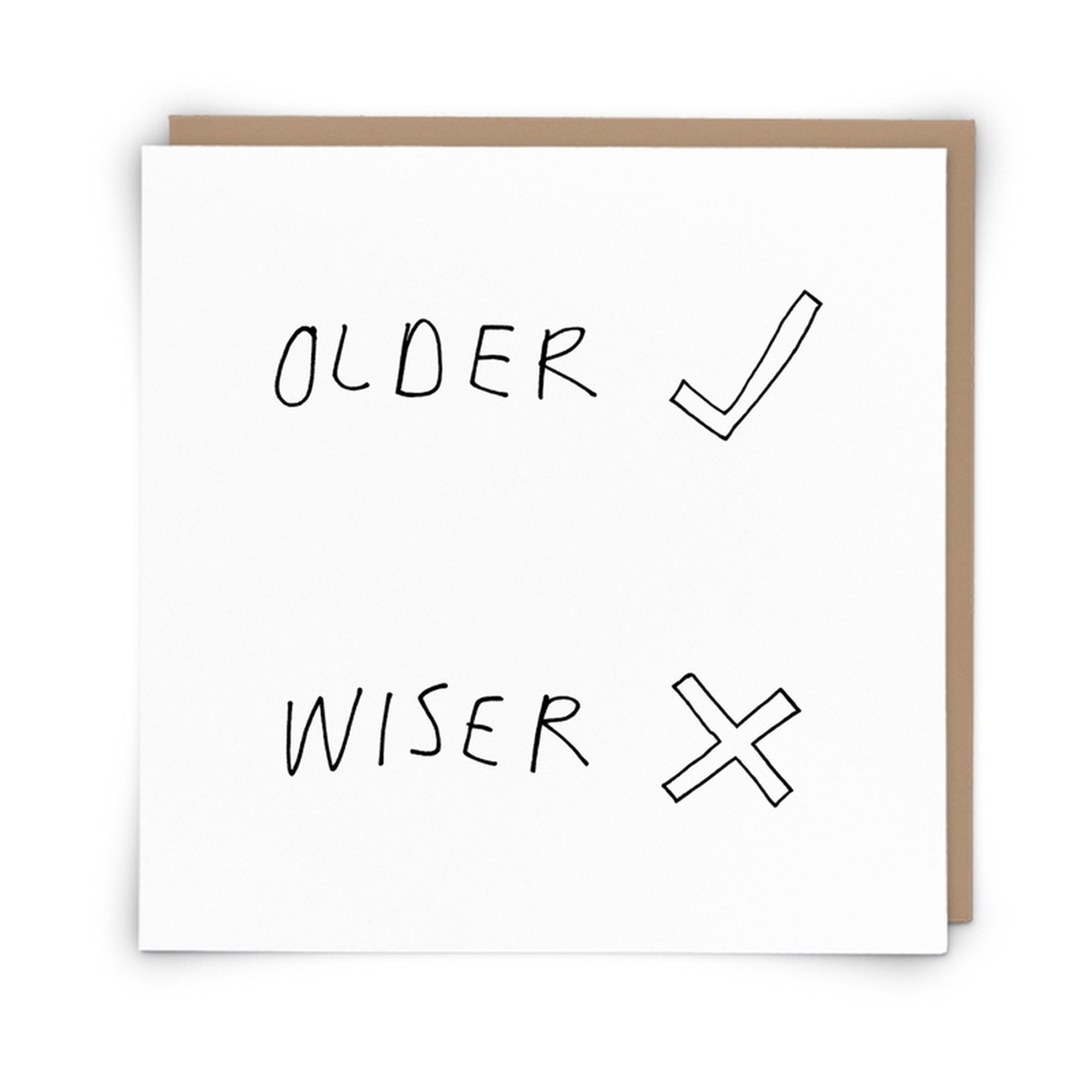 Older Wiser Quiz Funny Card from Penny Black