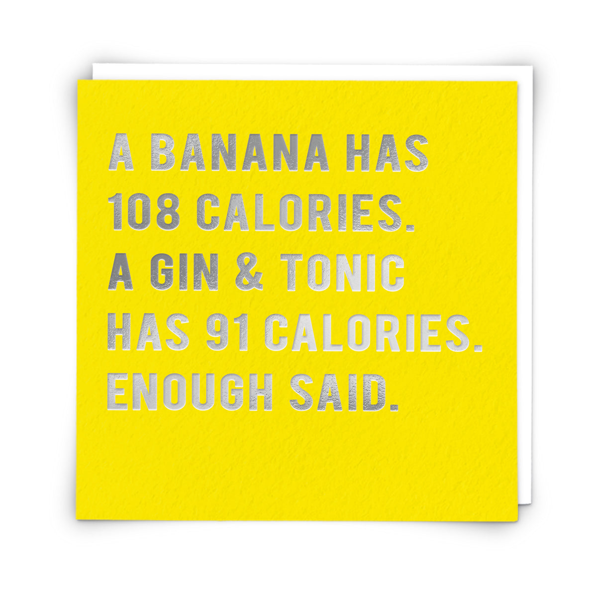 Banana Calories Funny Card from Penny Black