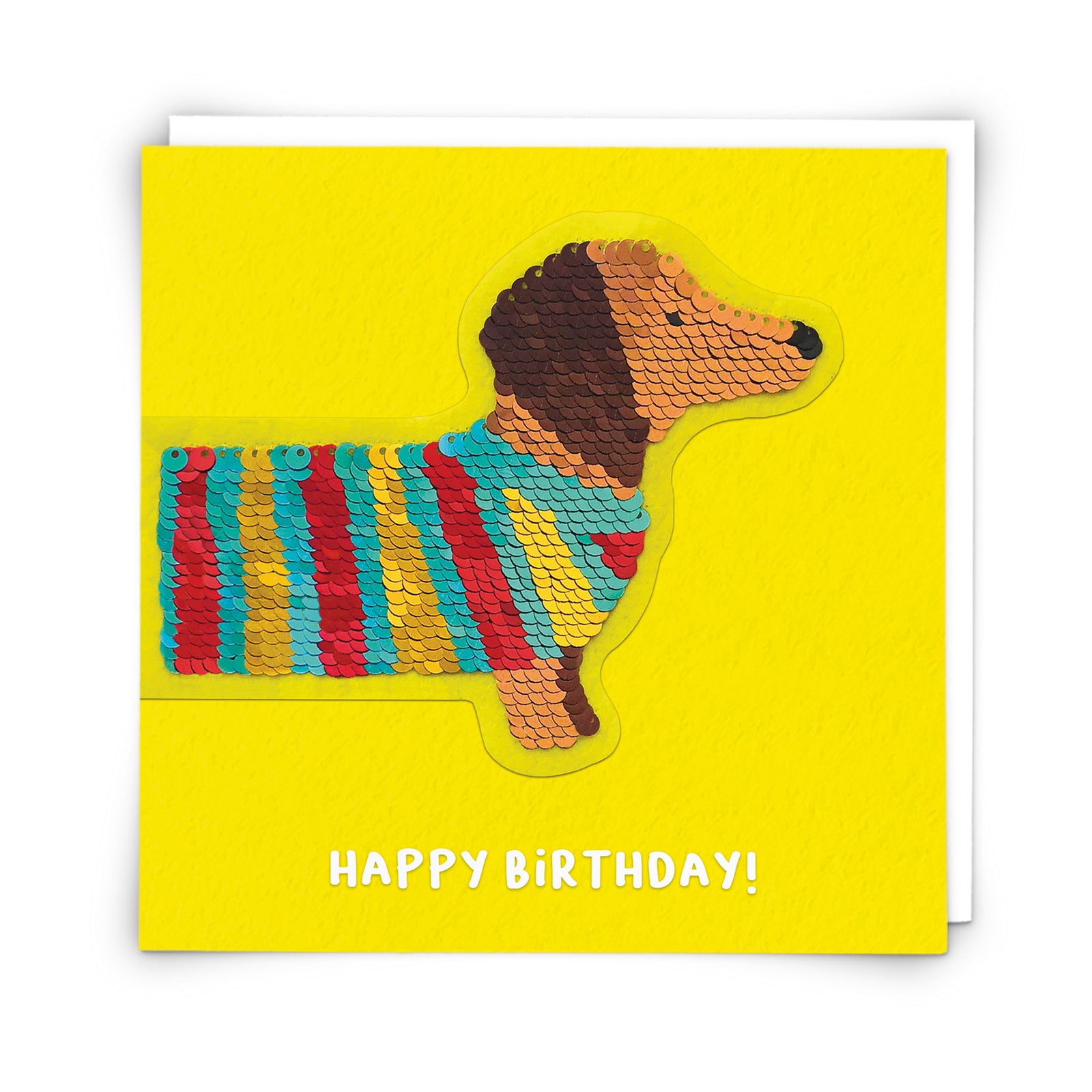 Sausage Dog Sequin Patch Birthday Card from Penny Black