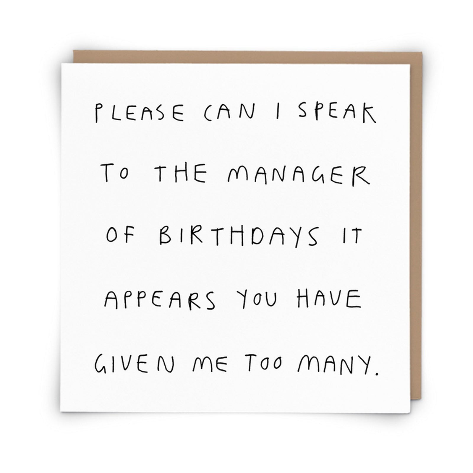 Manager of Birthdays Funny Card from Penny Black