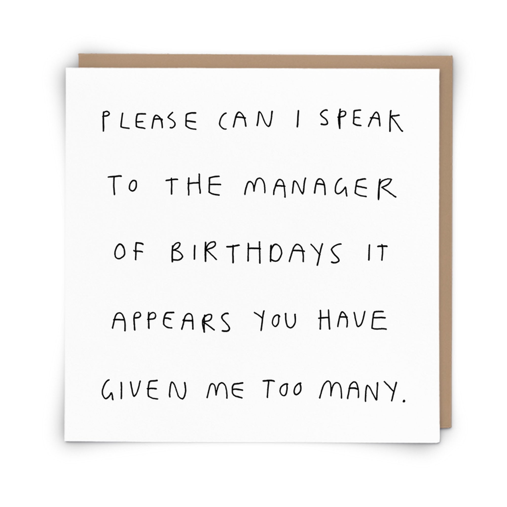 Manager of Birthdays Funny Card from Penny Black