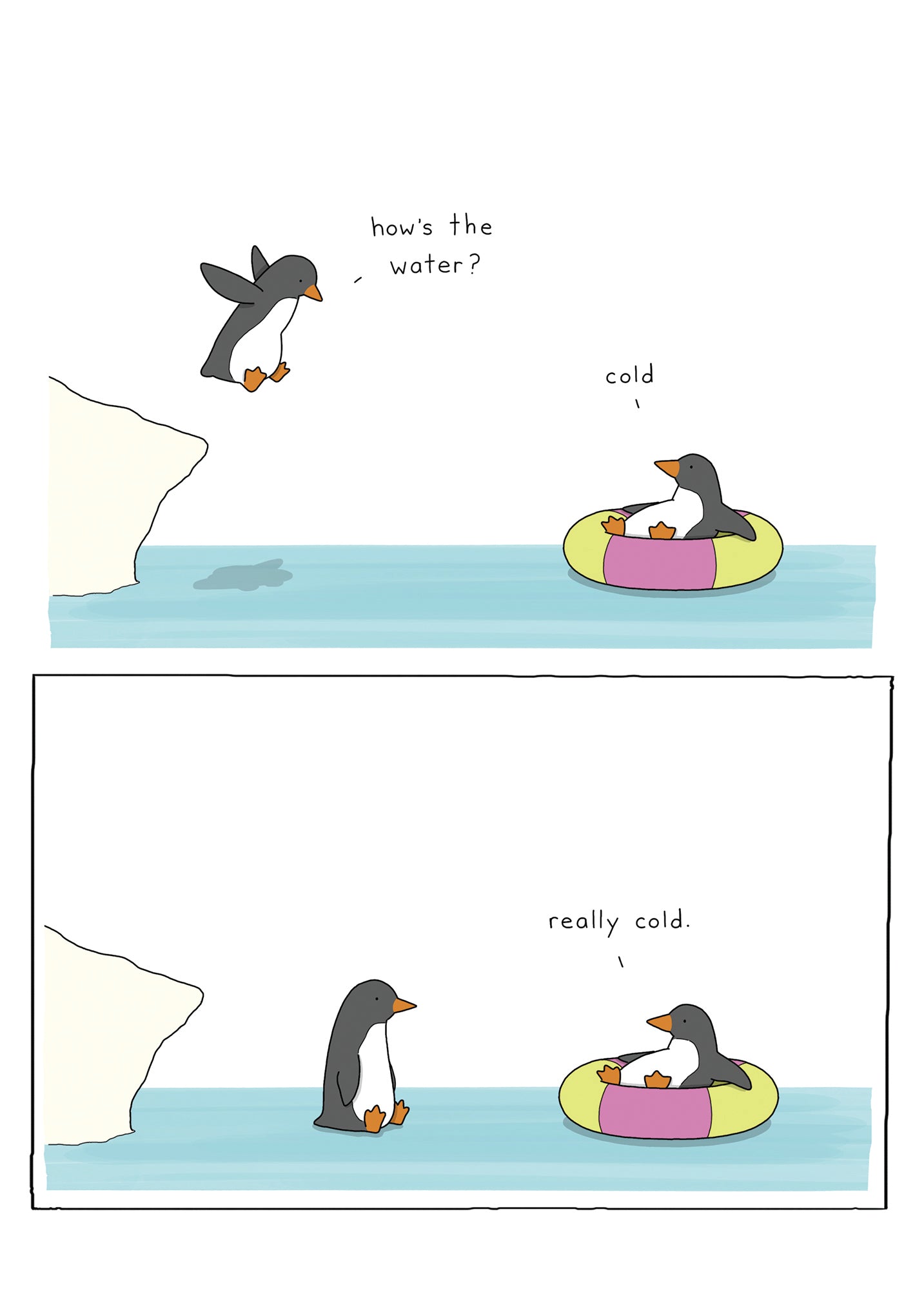 Really Cold Water Funny Card from Penny Black