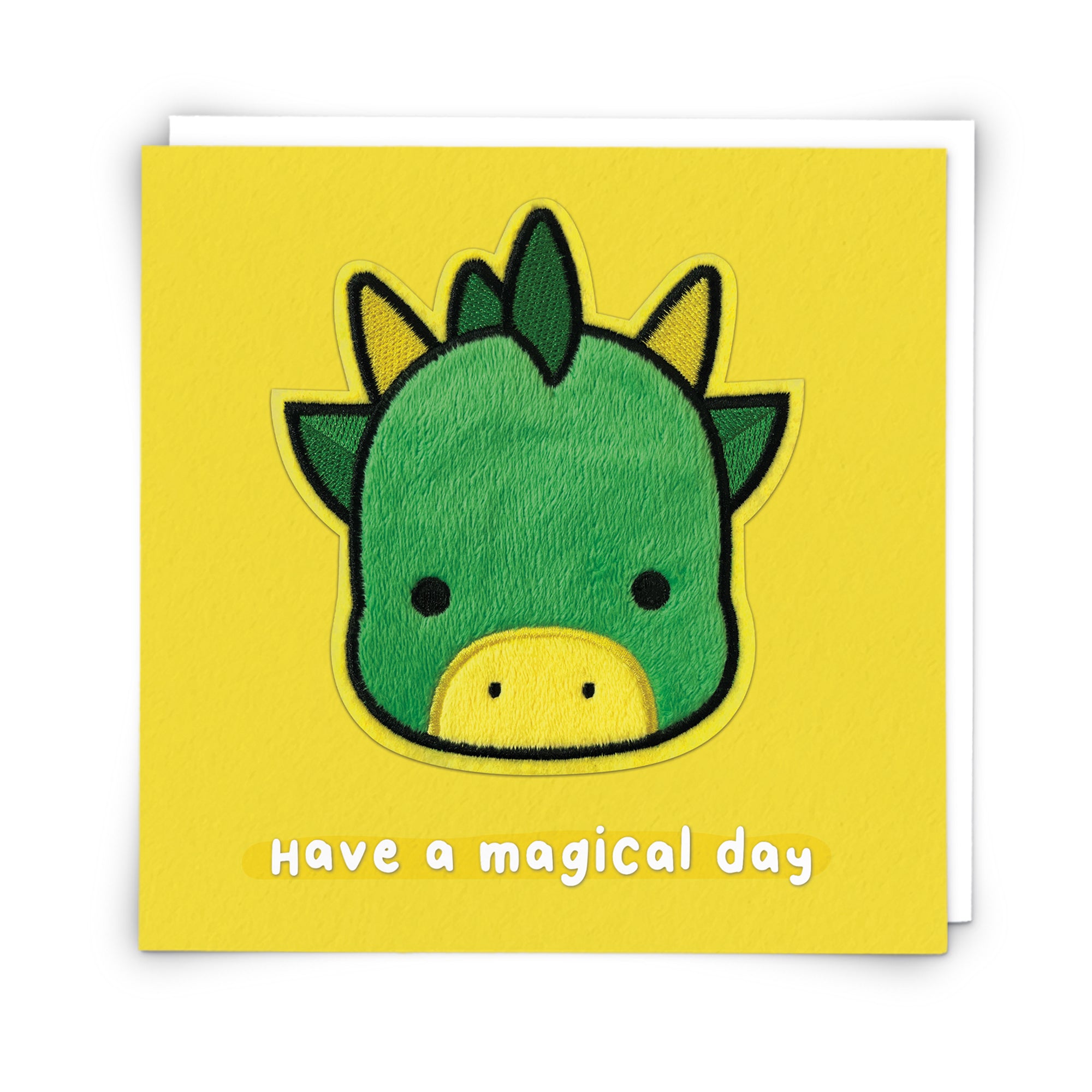 Cute Dragon Embroidered Patch Birthday Card from Penny Black