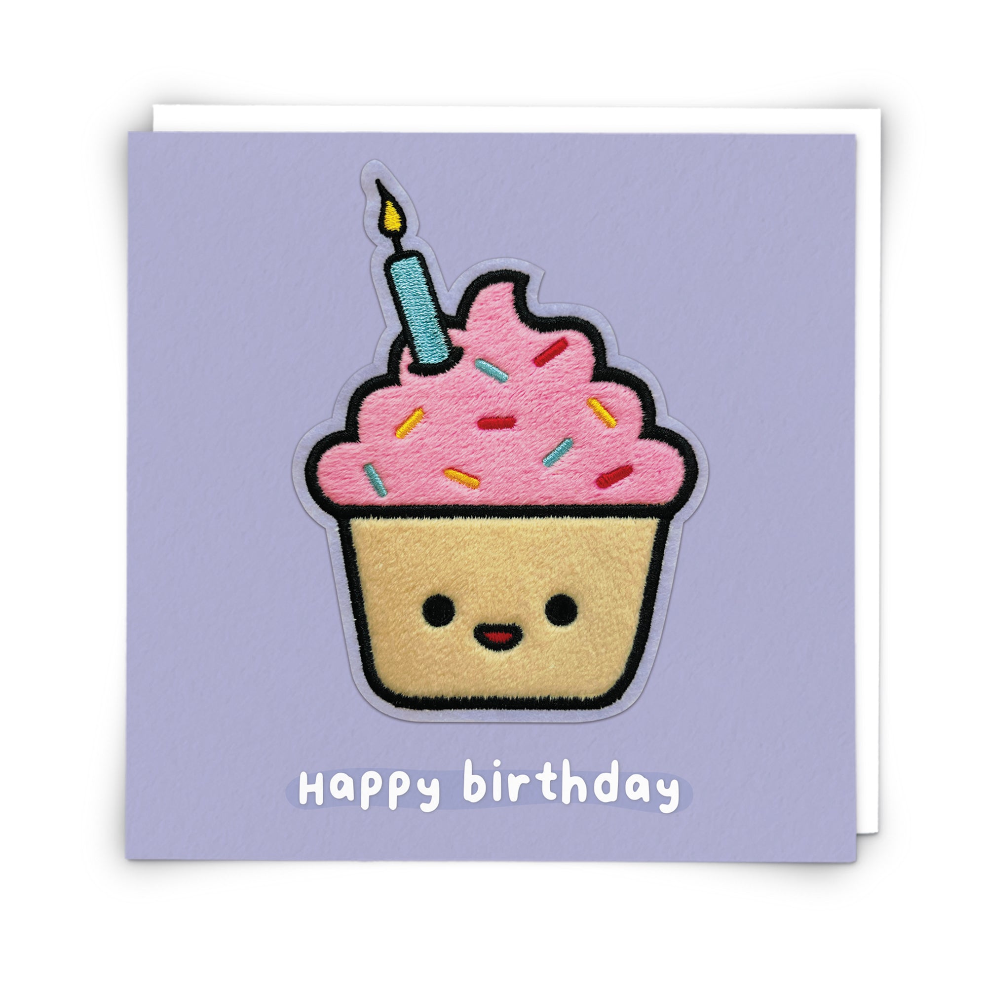 Kawaii Cupcake Embroidered Patch Birthday Card from Penny Black