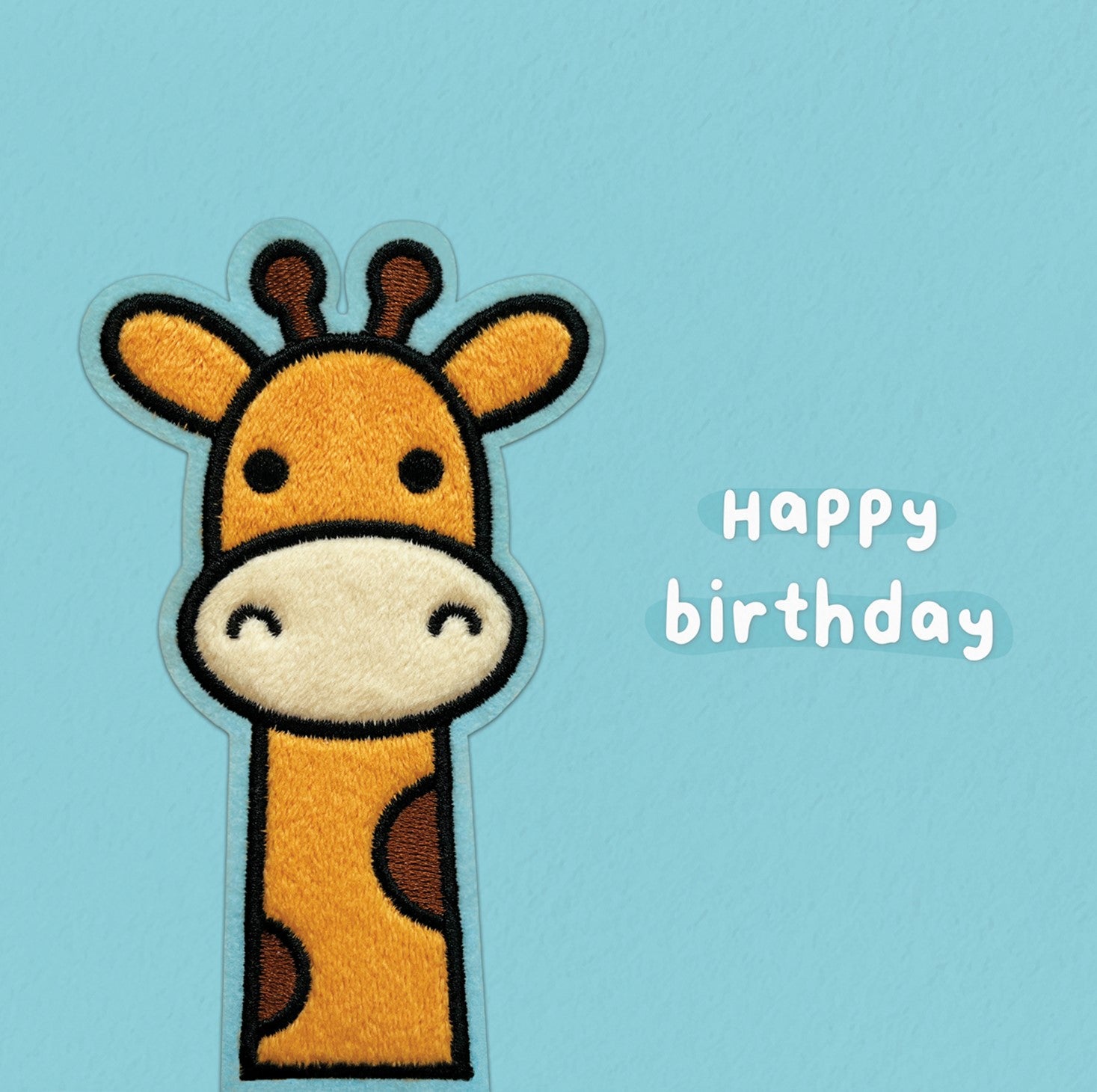 Hudson Giraffe Peel Off Patch Birthday Card at Penny Black