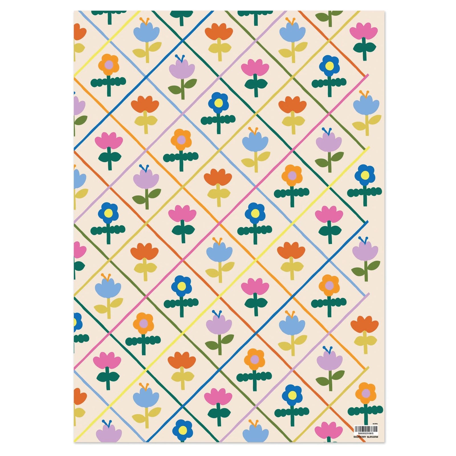 Groovy Flower Trellis Single Giftwrap Sheet By Penny Black