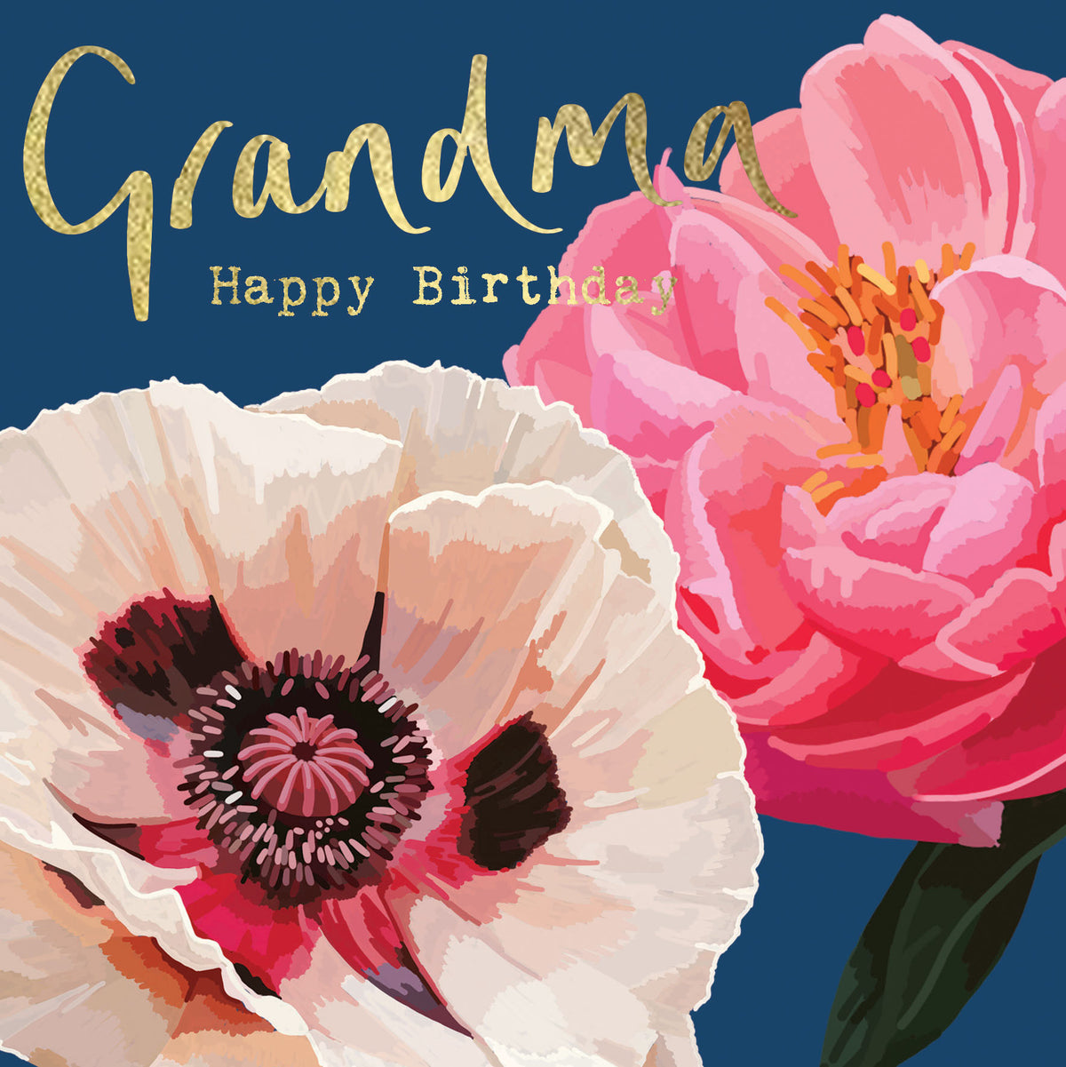 Botanical Gold Grandma Happy Birthday Card from Penny Black