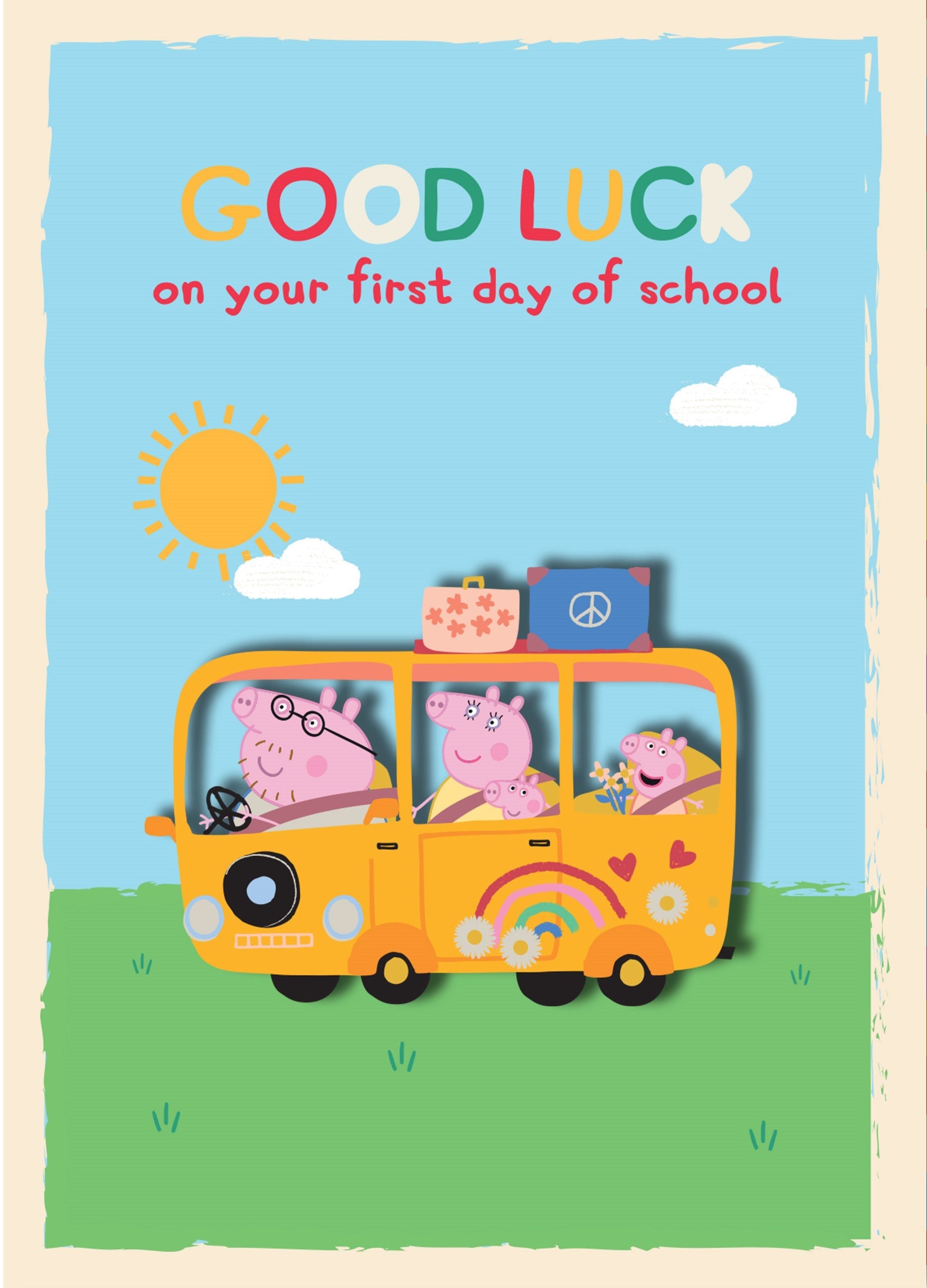 Peppa Pig Good Luck On Your First Day At School Card by Penny Black
