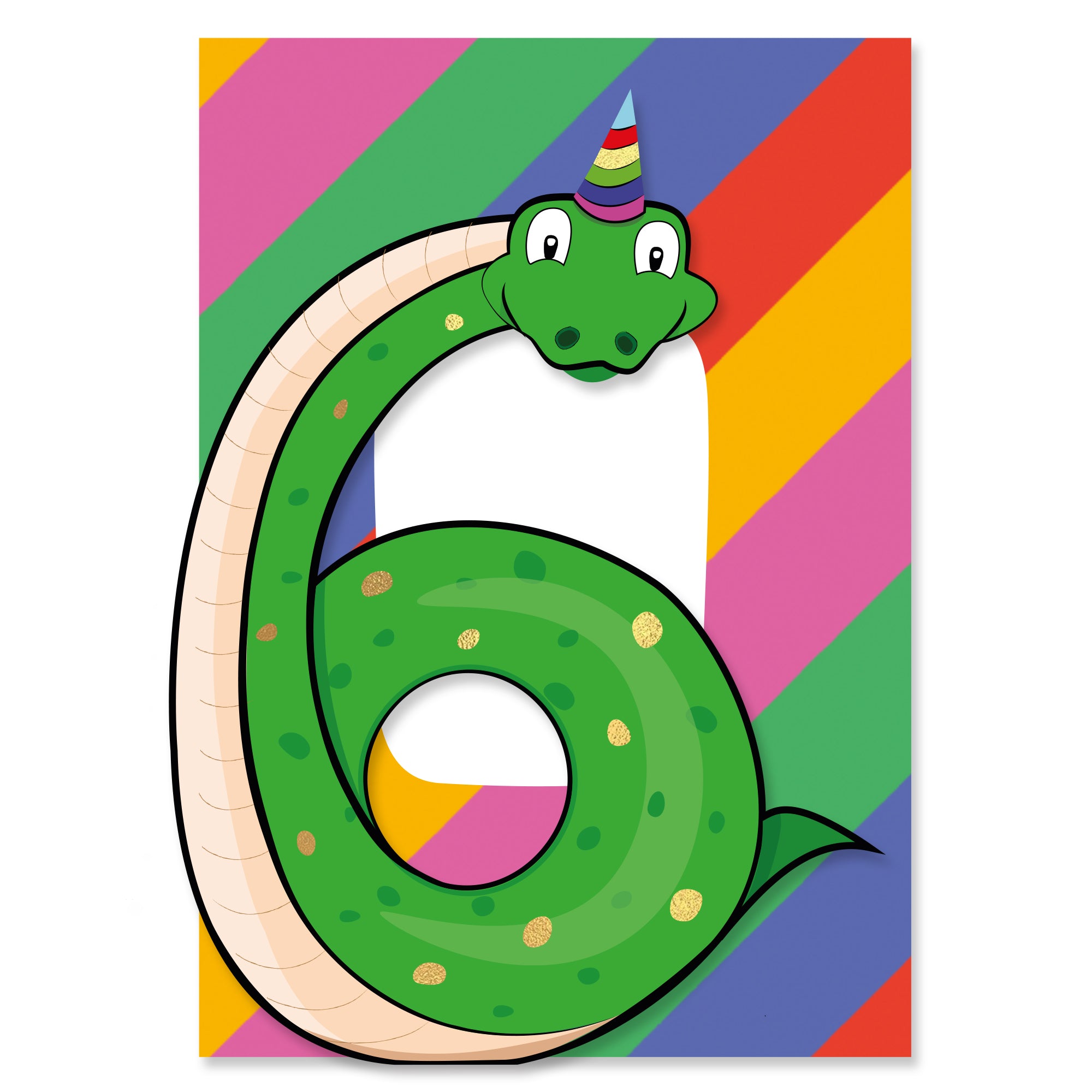 Party Snake 6th Birthday Card from Penny Black