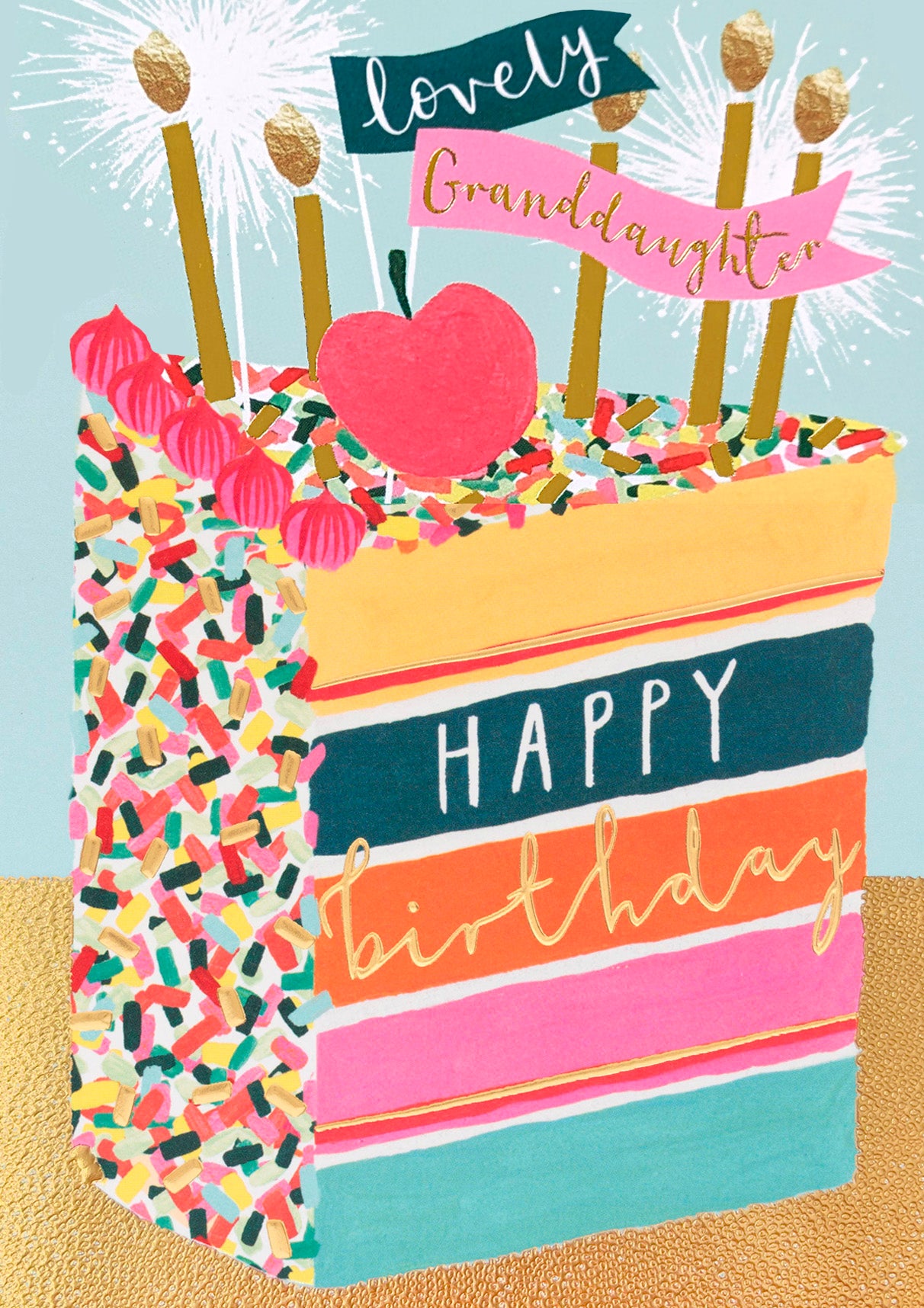 Cherry On The Cake Lovely Granddaughter Birthday Card at Penny Black