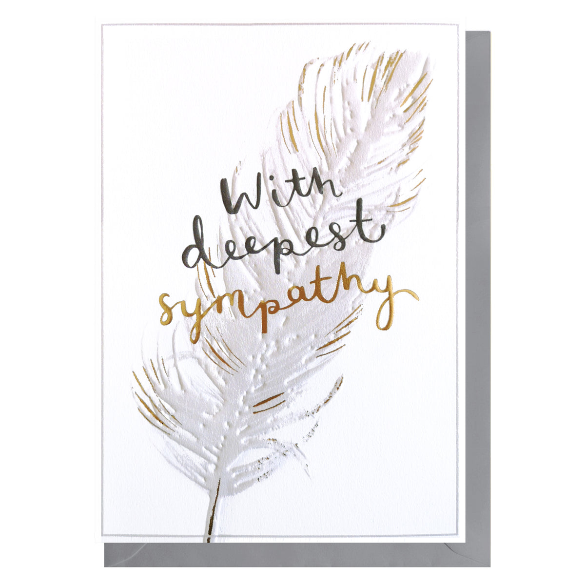 With Sympathy Feather Condolence Card from Penny Black