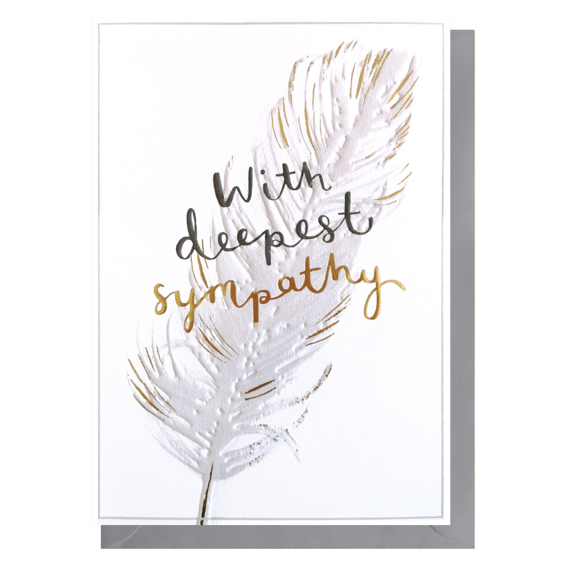 With Sympathy Feather Condolence Card from Penny Black