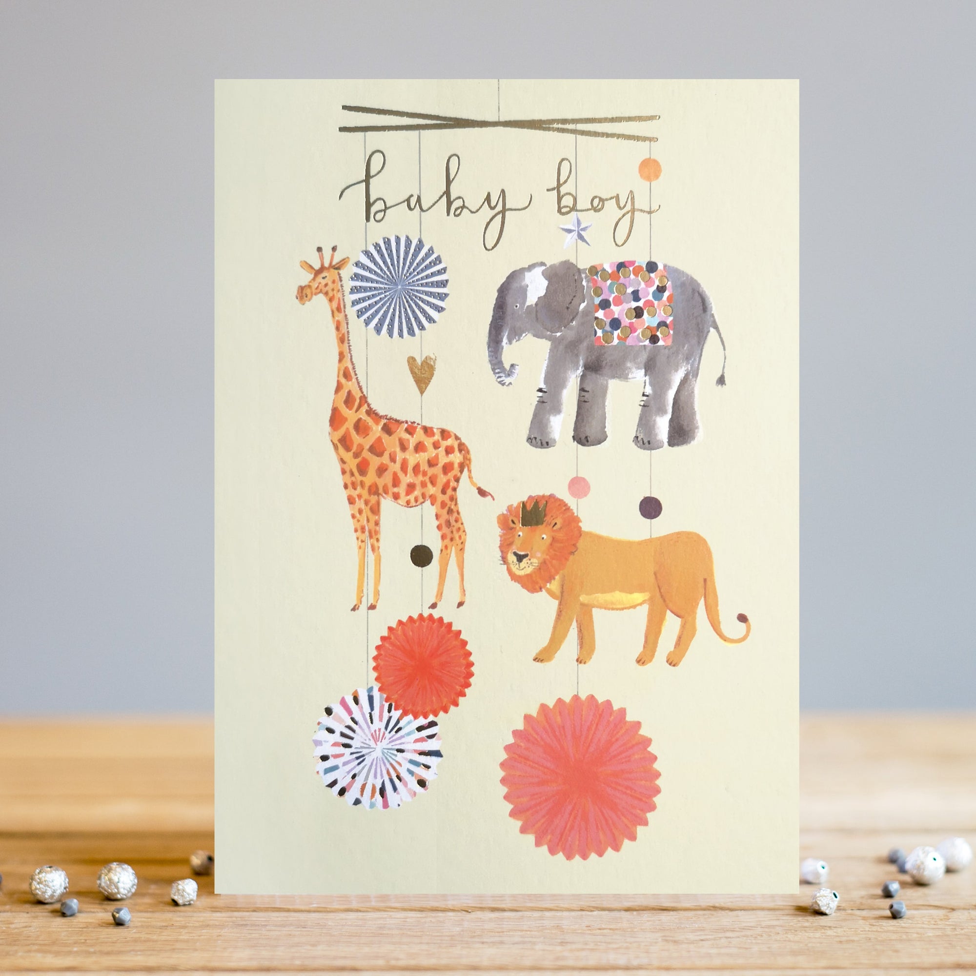 Jungle Mobile Baby Boy Card from Penny Black