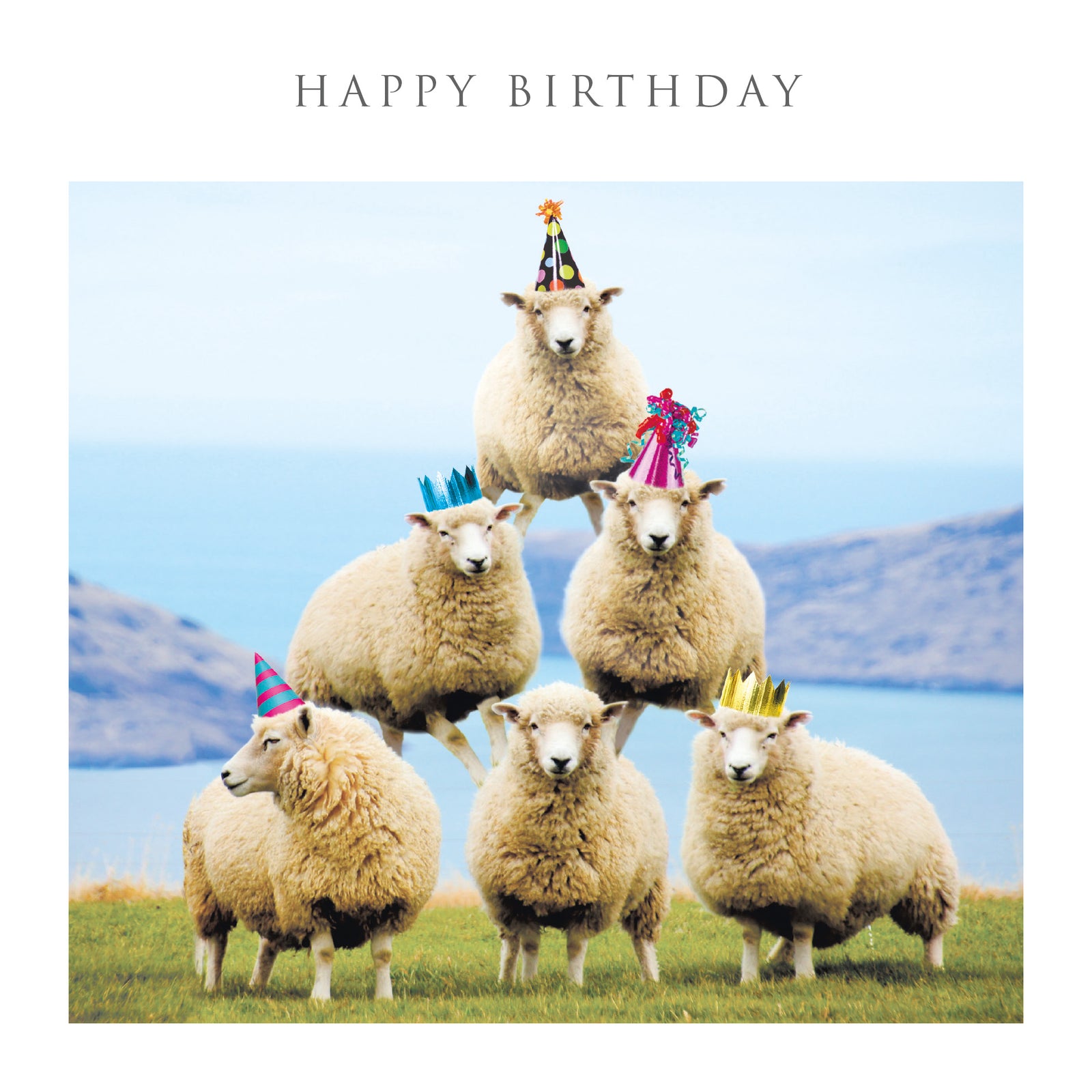 Sheep Pyramid Birthday Card at Penny Black