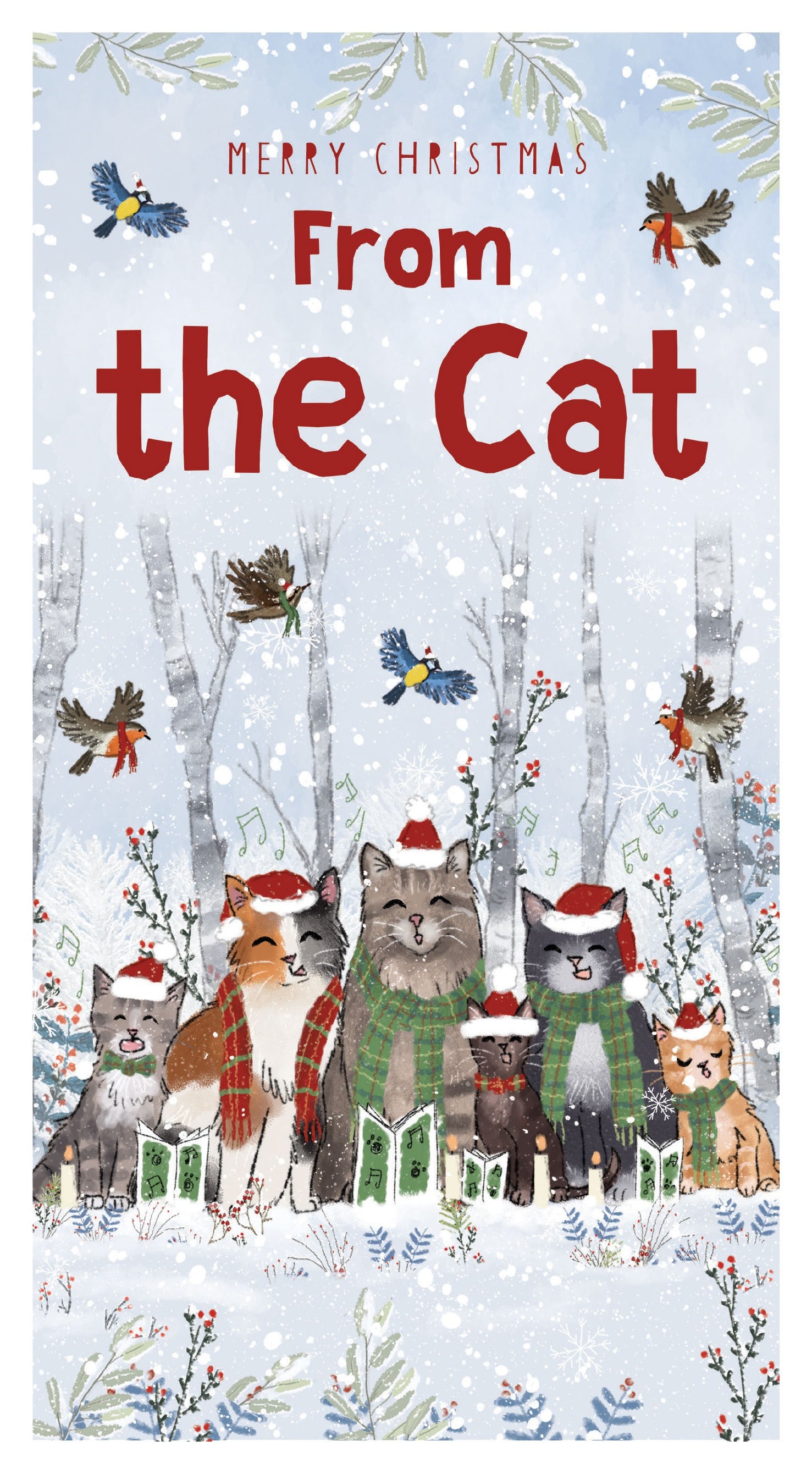 From The Cat Feline Ensemble Christmas Card by penny black