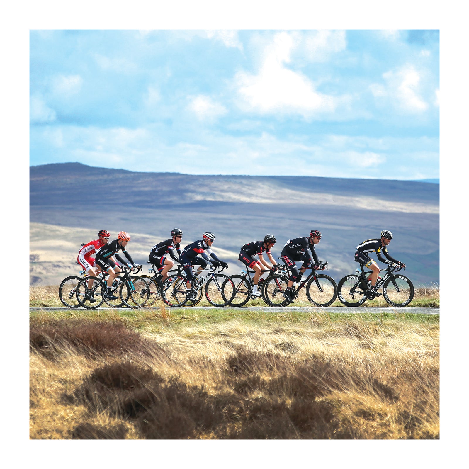 Peleton On The Climb Cycling Photographic Card at Penny Black