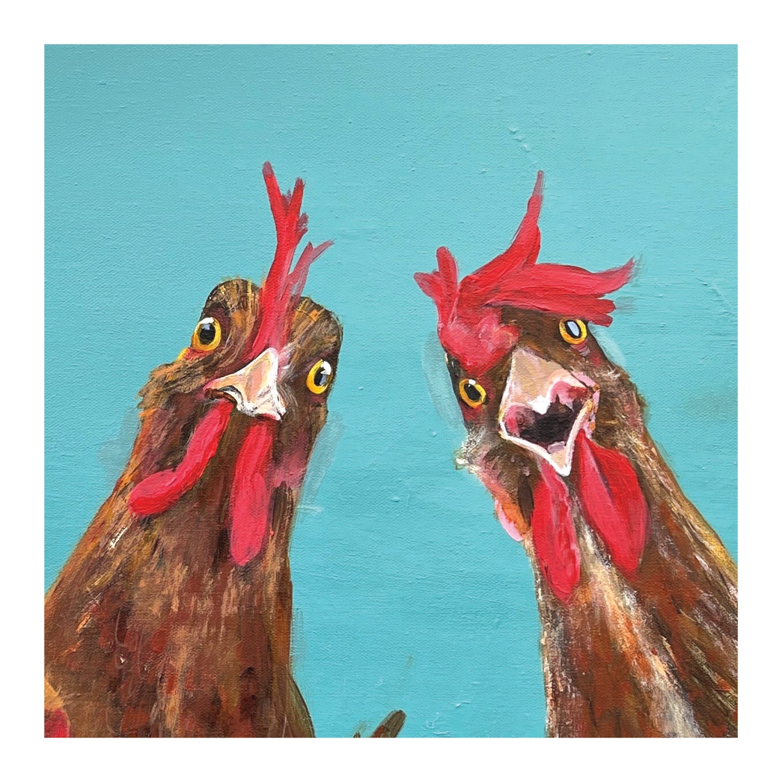 Pankhurst Chicken Duo Card at Penny Black