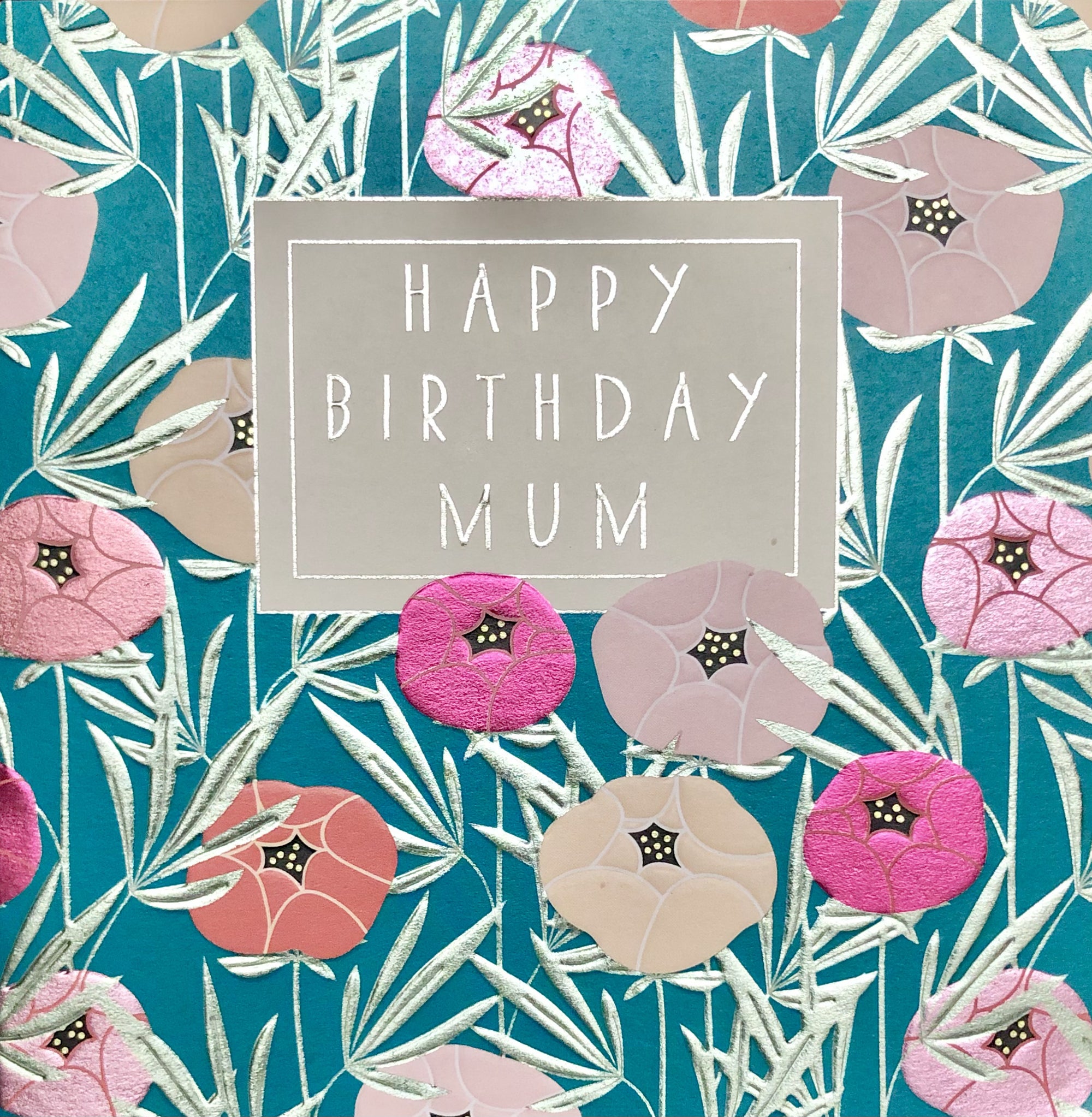 Foil Peonies Mum Birthday Card by penny black