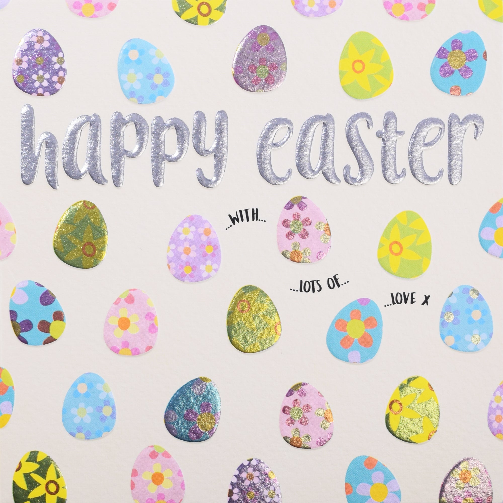 Shiny Eggs Embossed Easter Card by penny black